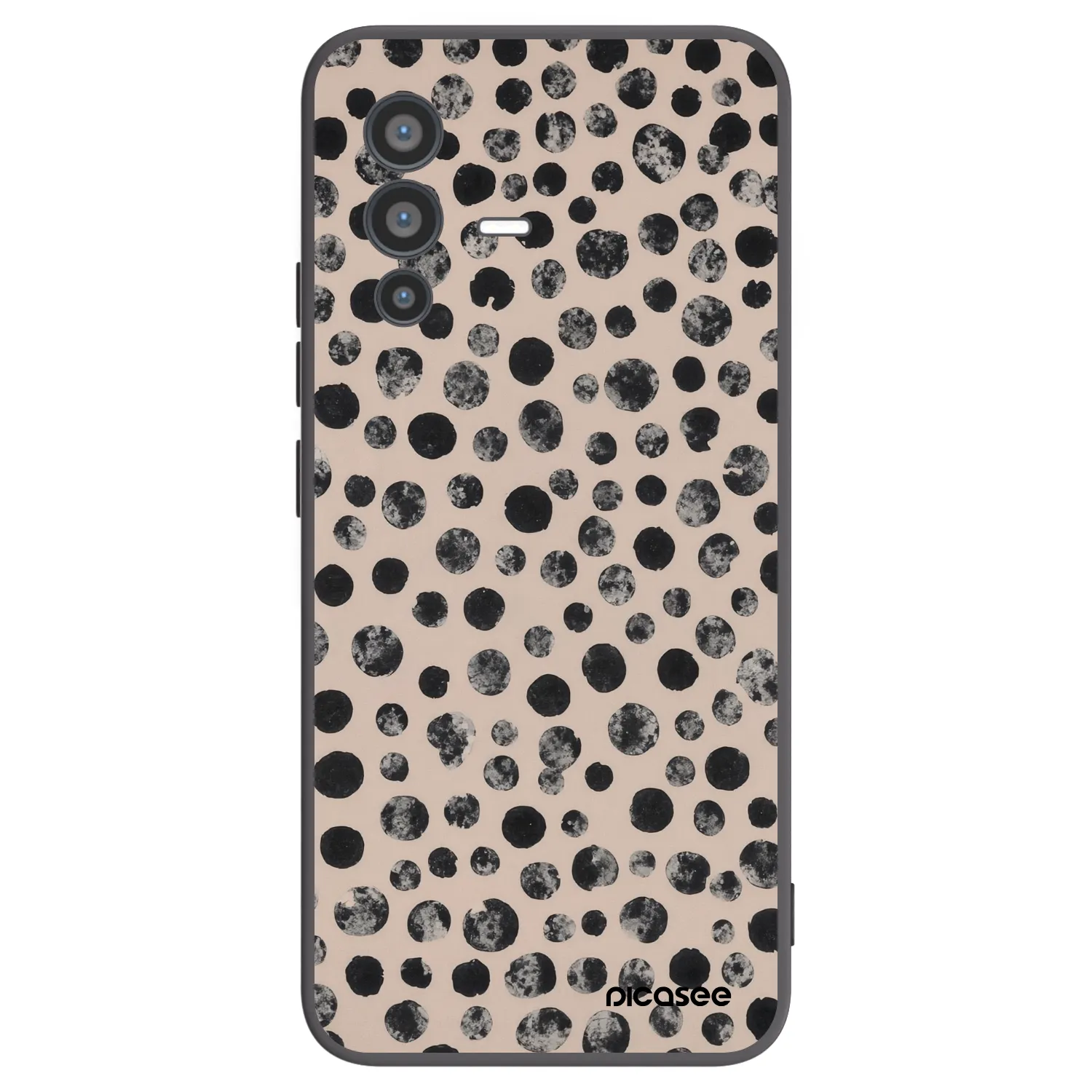 Picasee silikonový černý obal pro Vivo V23 5G - Dots
