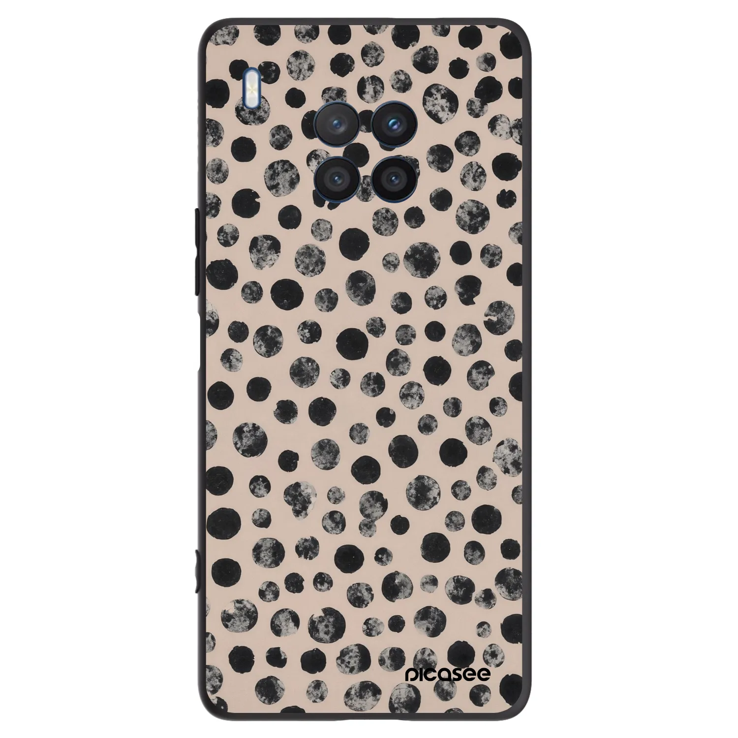 Picasee silikonový černý obal pro Honor 50 Lite - Dots