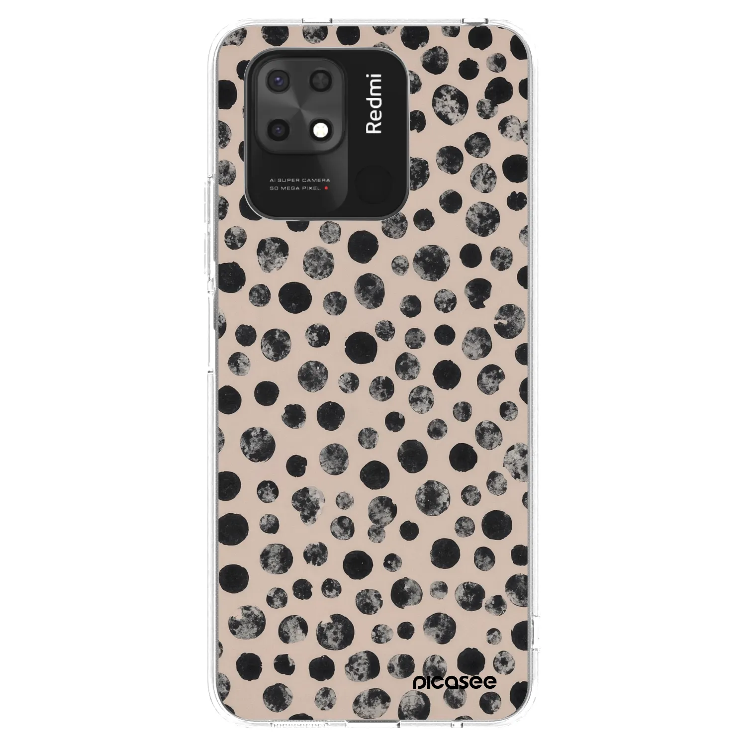 Picasee silikonový průhledný obal pro Xiaomi Redmi 10C - Dots