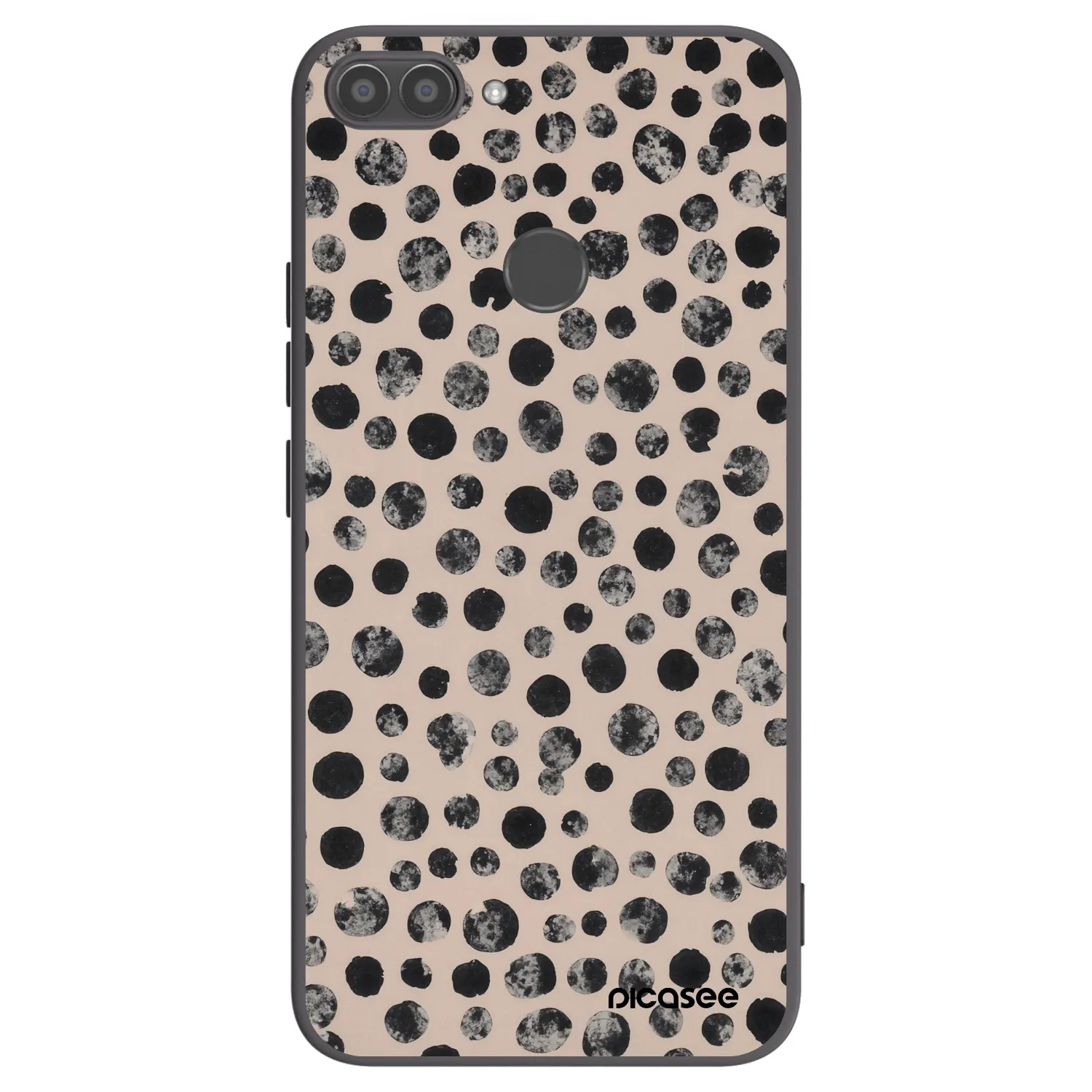 Picasee silikonový černý obal pro Huawei P Smart - Dots