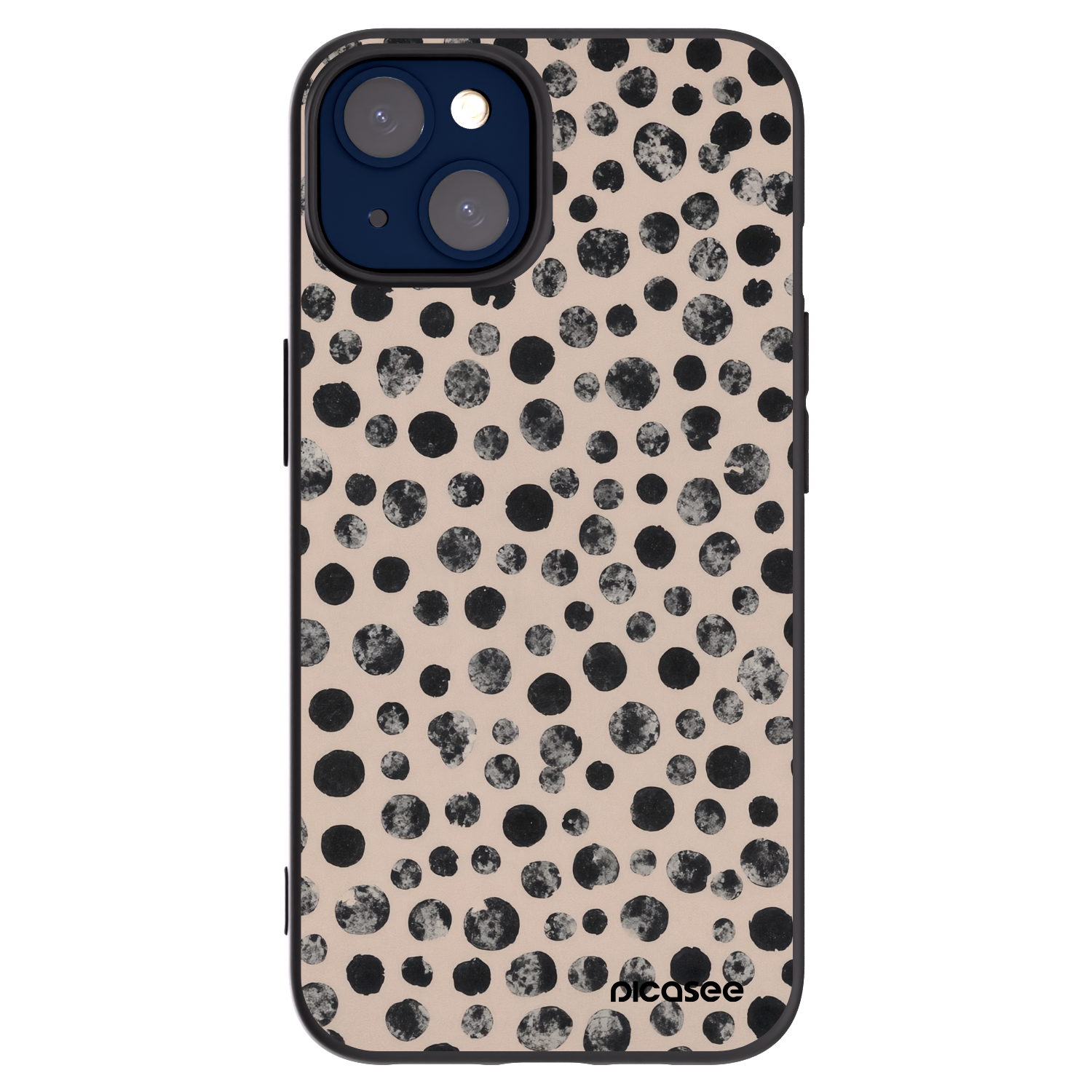 Picasee silikonový černý obal pro Apple iPhone 14 - Dots