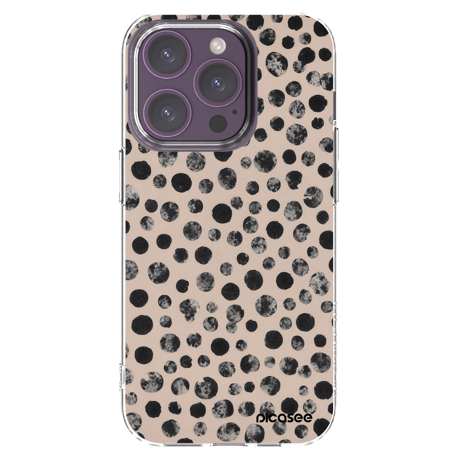 Picasee silikonový průhledný obal pro Apple iPhone 14 Pro - Dots