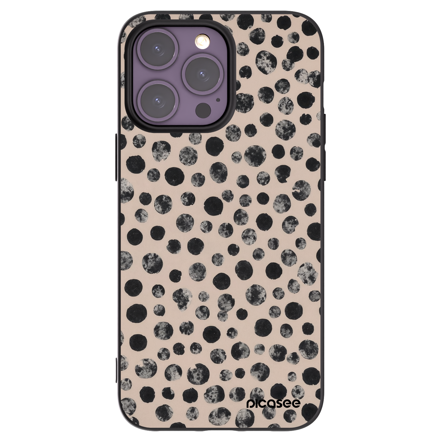 Picasee silikonový černý obal pro Apple iPhone 14 Pro Max - Dots