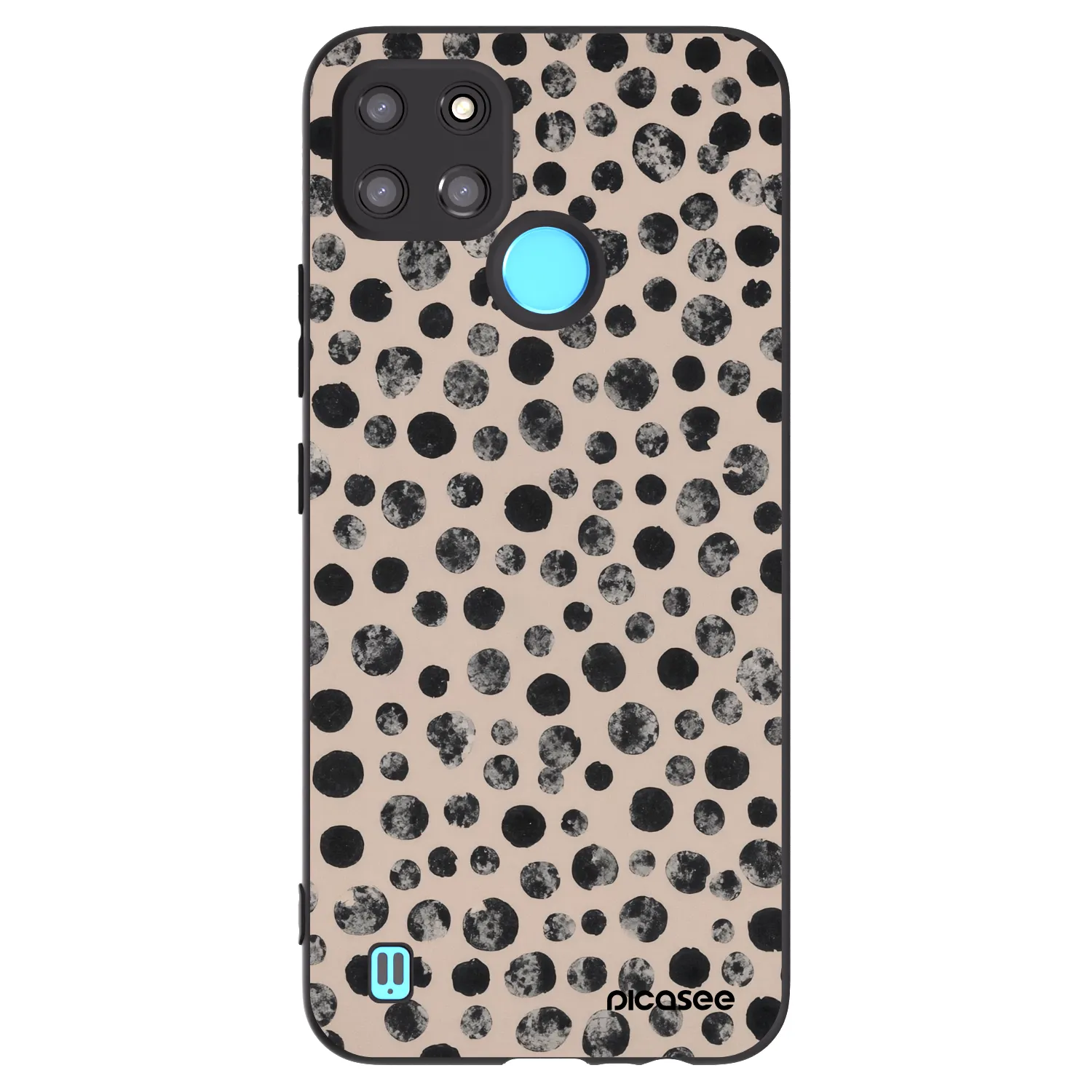 Picasee silikonový černý obal pro Realme C21Y - Dots