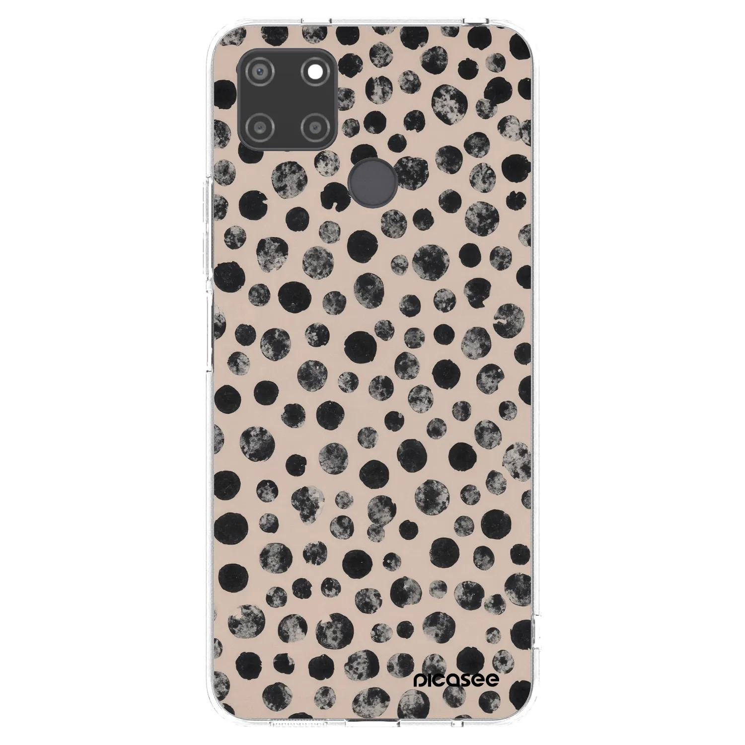Picasee silikonový průhledný obal pro Realme C21Y - Dots