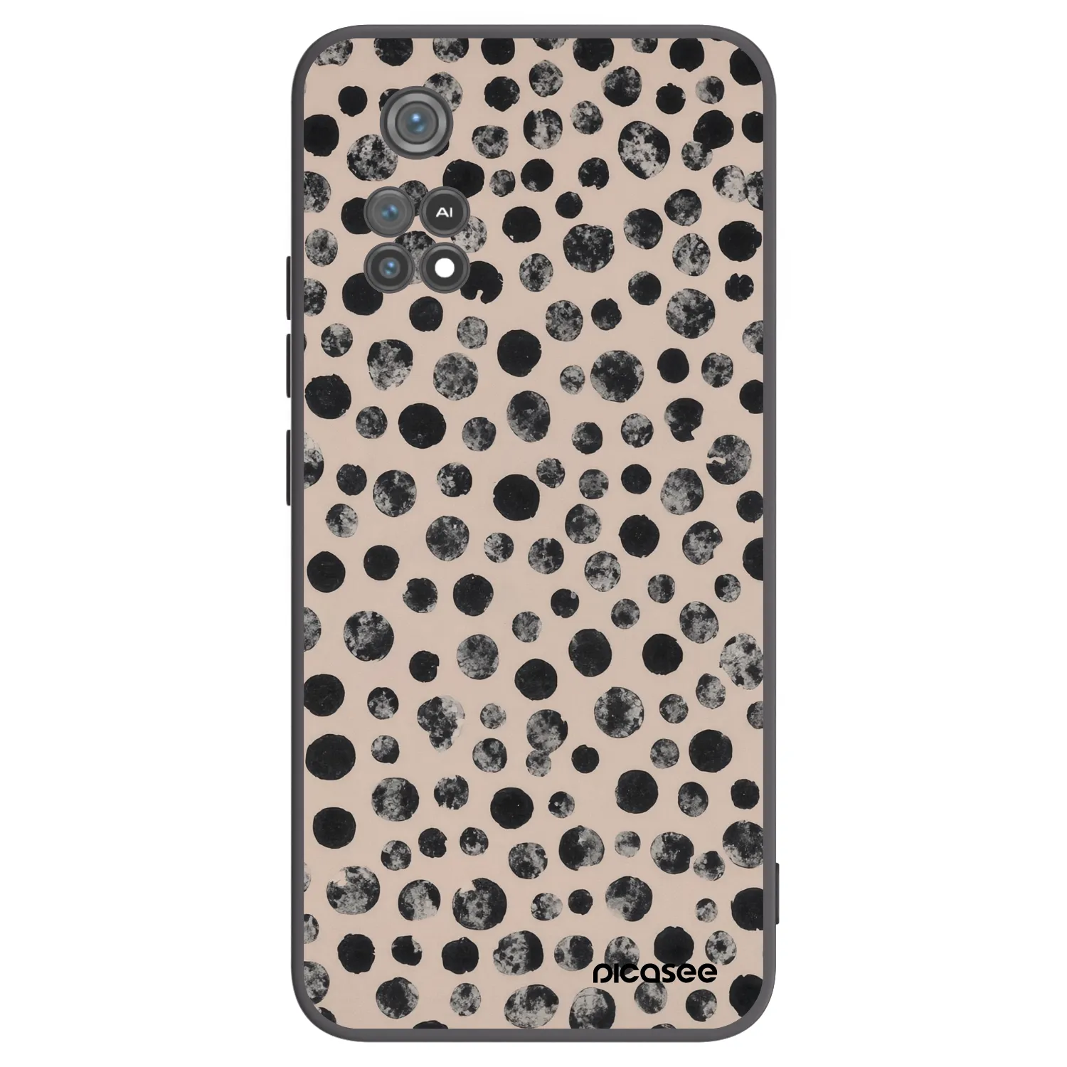 Picasee silikonový černý obal pro Xiaomi Poco M4 Pro - Dots