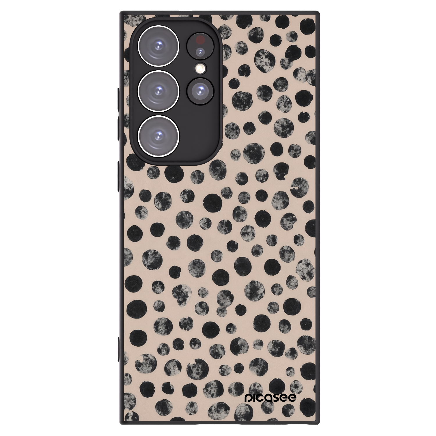 Picasee silikonový černý obal pro Samsung Galaxy S23 Ultra 5G - Dots