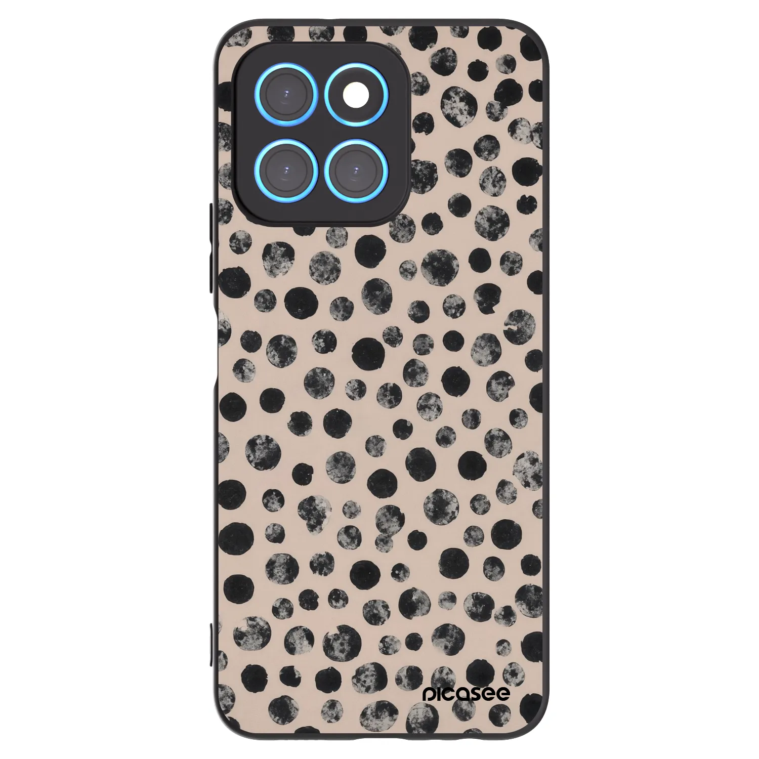Picasee silikonový černý obal pro Honor X8 5G - Dots