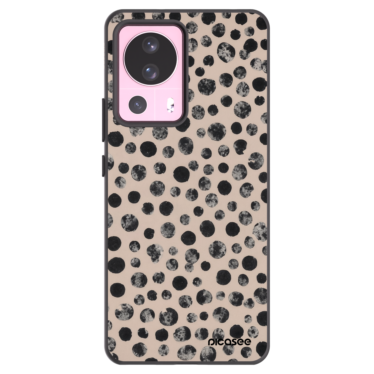 Picasee silikonový černý obal pro Xiaomi 13 Lite - Dots