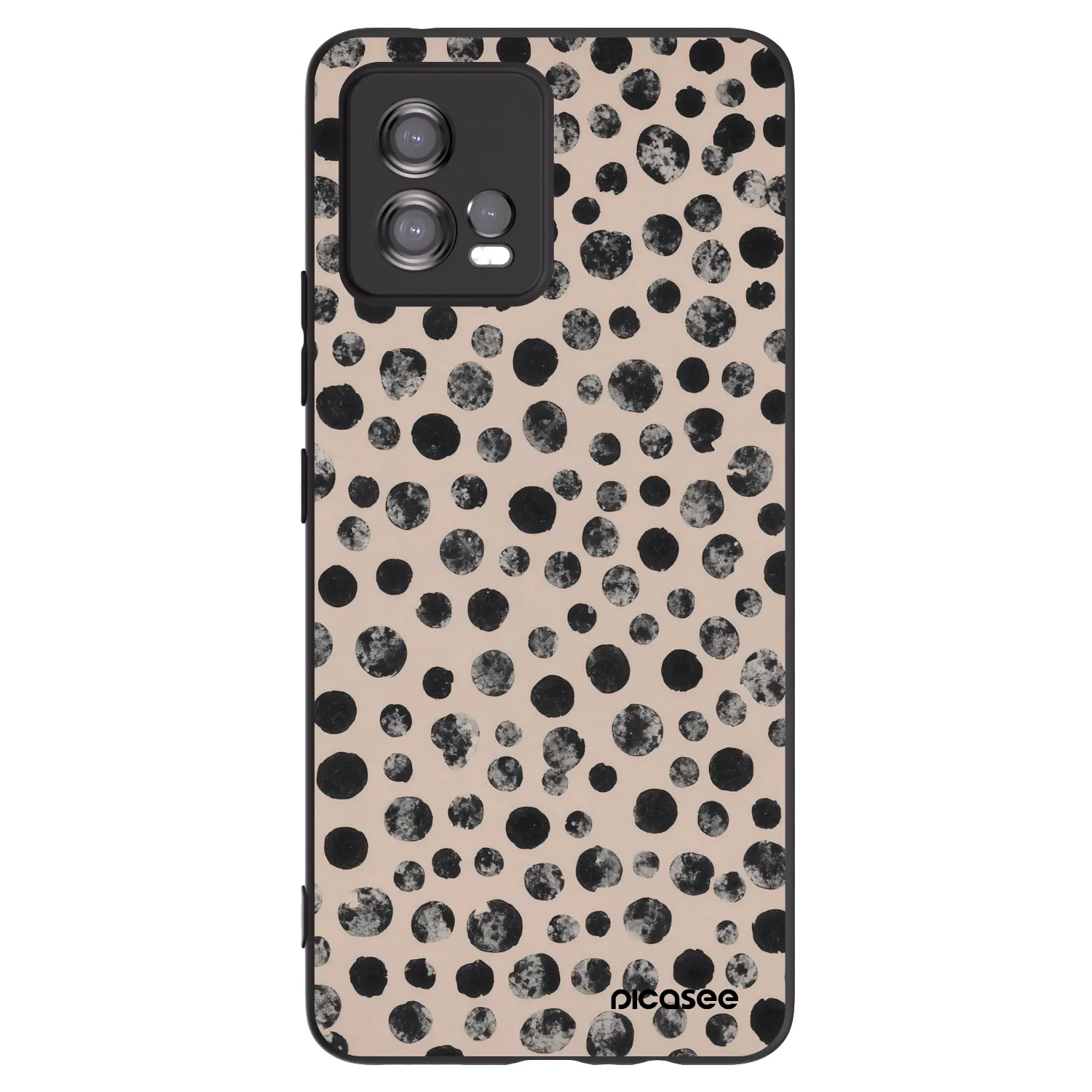 Picasee silikonový černý obal pro Motorola Moto G72 - Dots