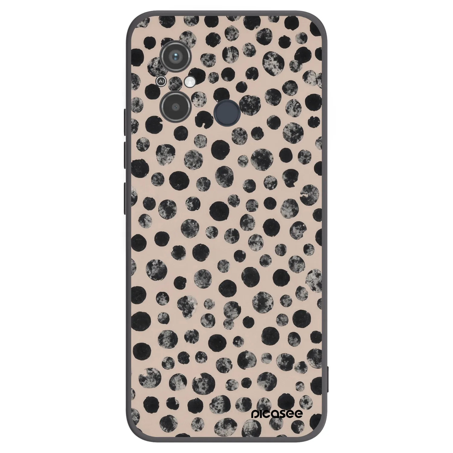 Picasee silikonový černý obal pro Xiaomi Redmi 12C - Dots