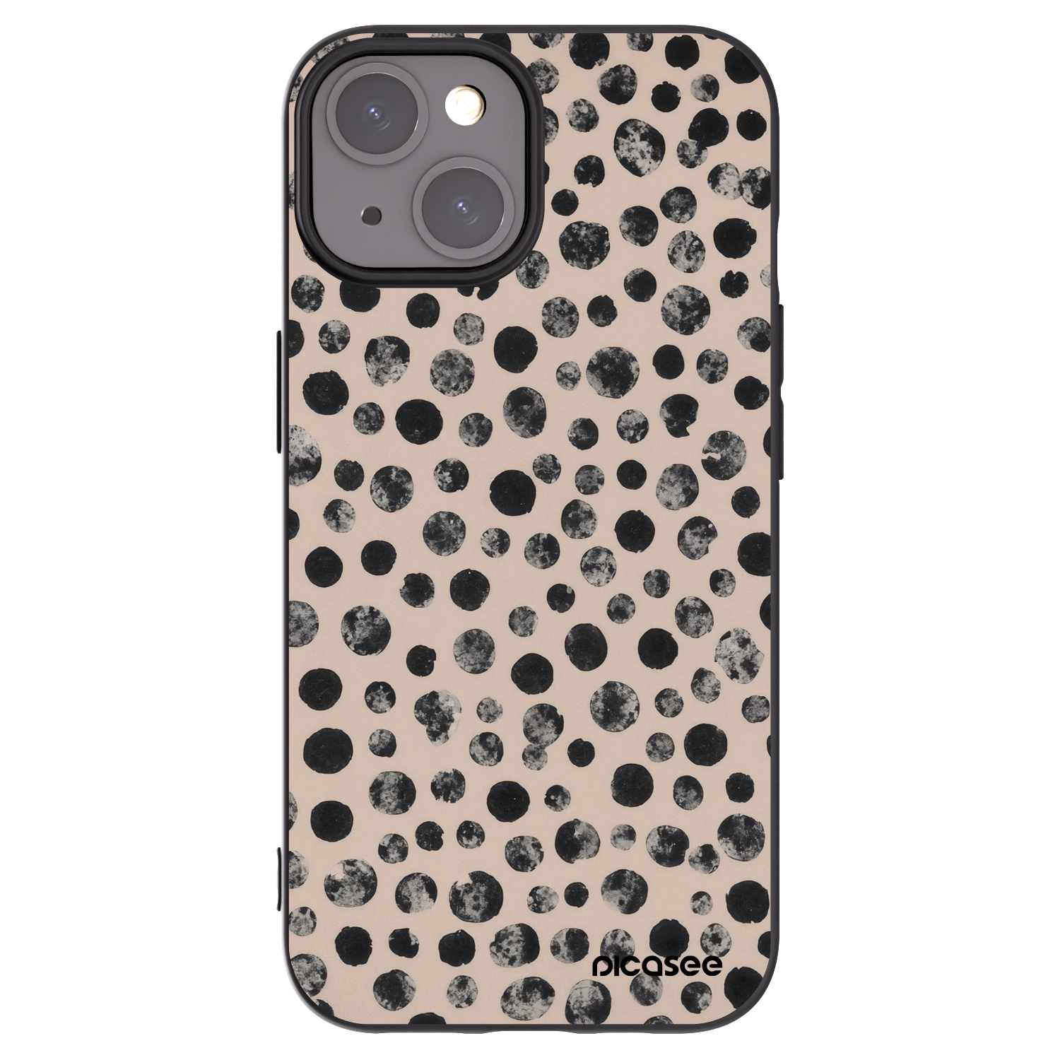 Picasee silikonový černý obal pro Apple iPhone 15 - Dots