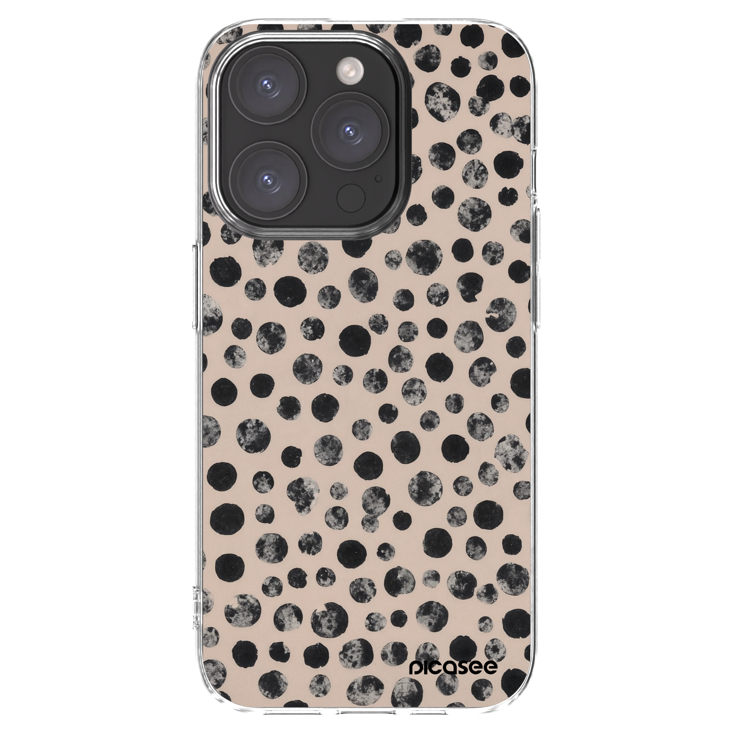 Picasee silikonový průhledný obal pro Apple iPhone 15 Pro - Dots