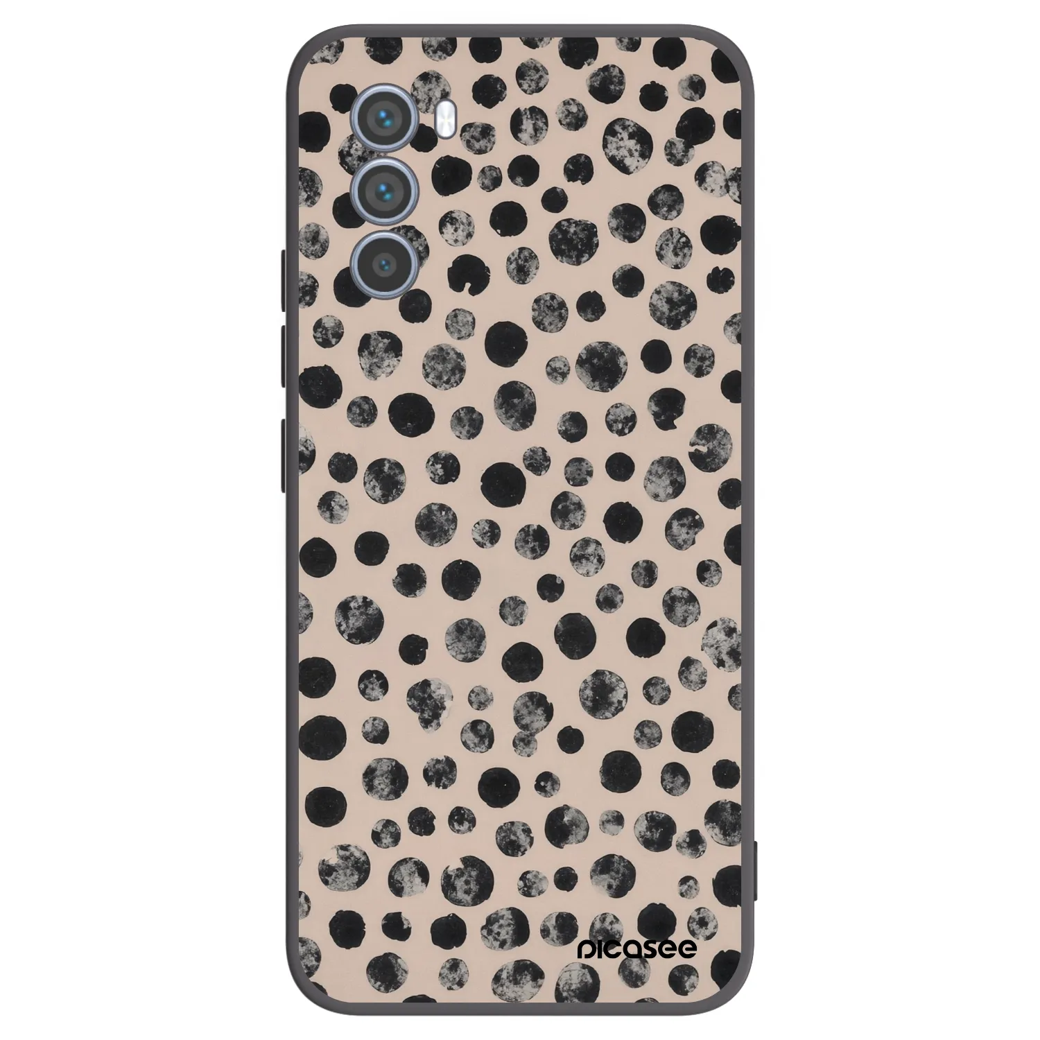 Picasee silikonový černý obal pro Motorola Moto G62 - Dots
