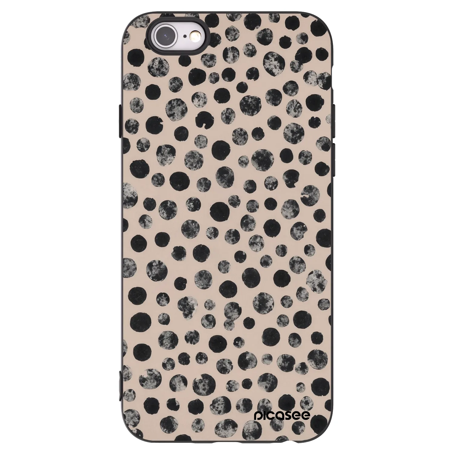 Picasee silikonový černý obal pro Apple iPhone 6/6S - Dots