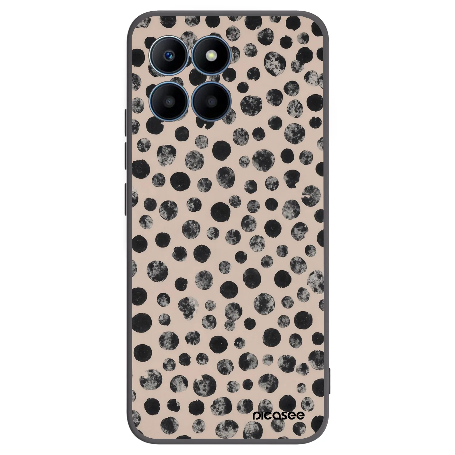 Picasee silikonový černý obal pro Honor 70 Lite - Dots