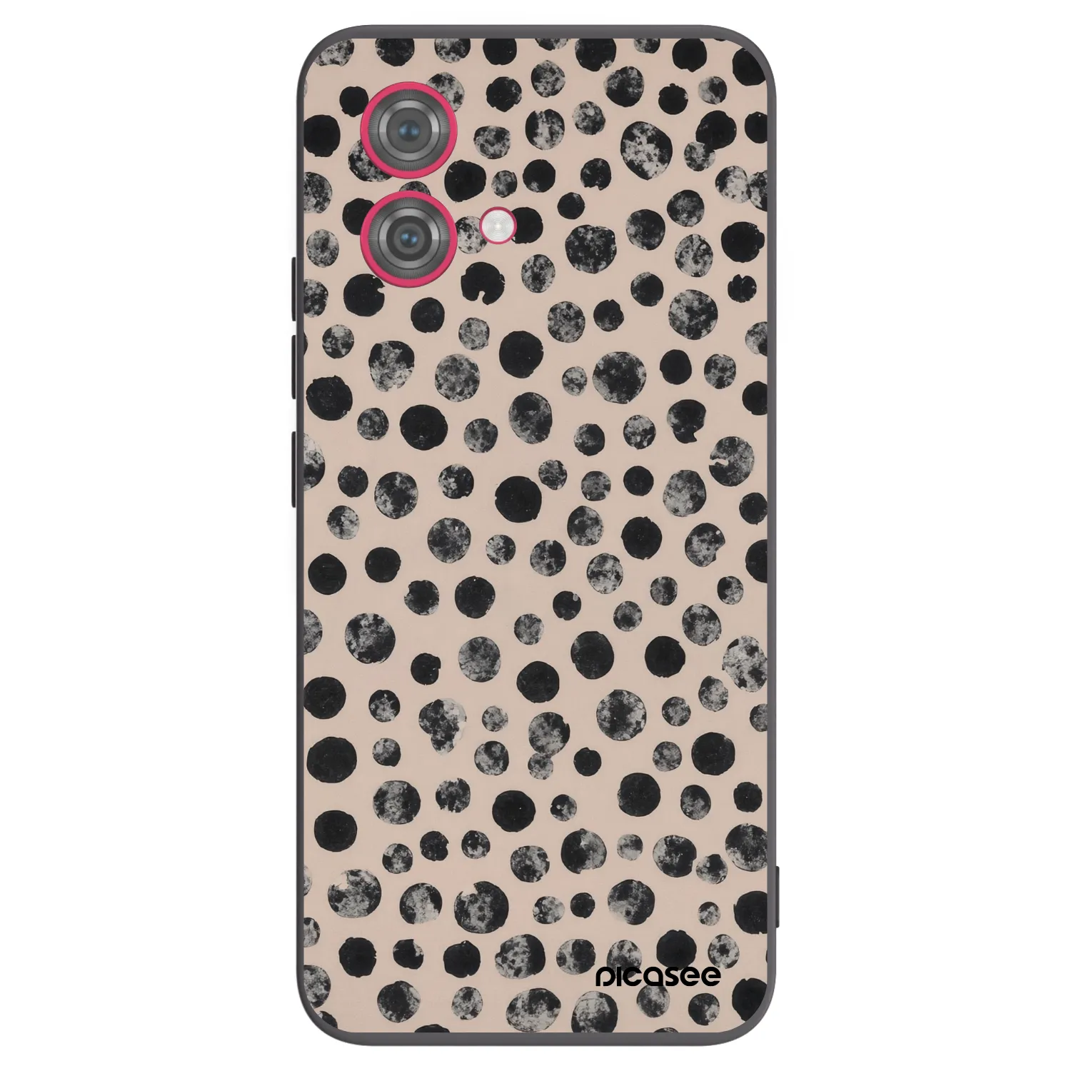 Picasee silikonový černý obal pro Motorola Moto G84 5G - Dots