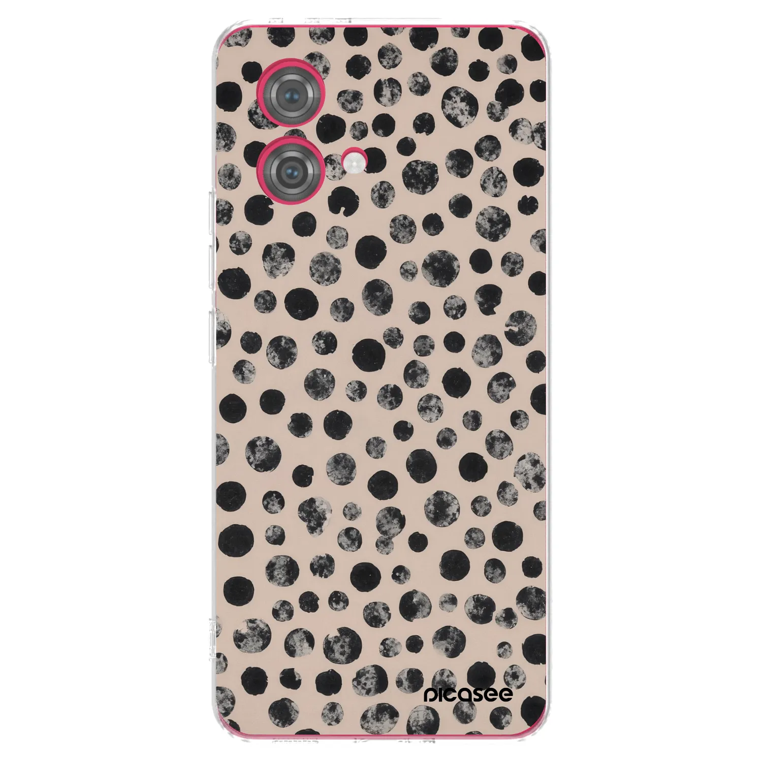 Picasee silikonový průhledný obal pro Motorola Moto G84 5G - Dots