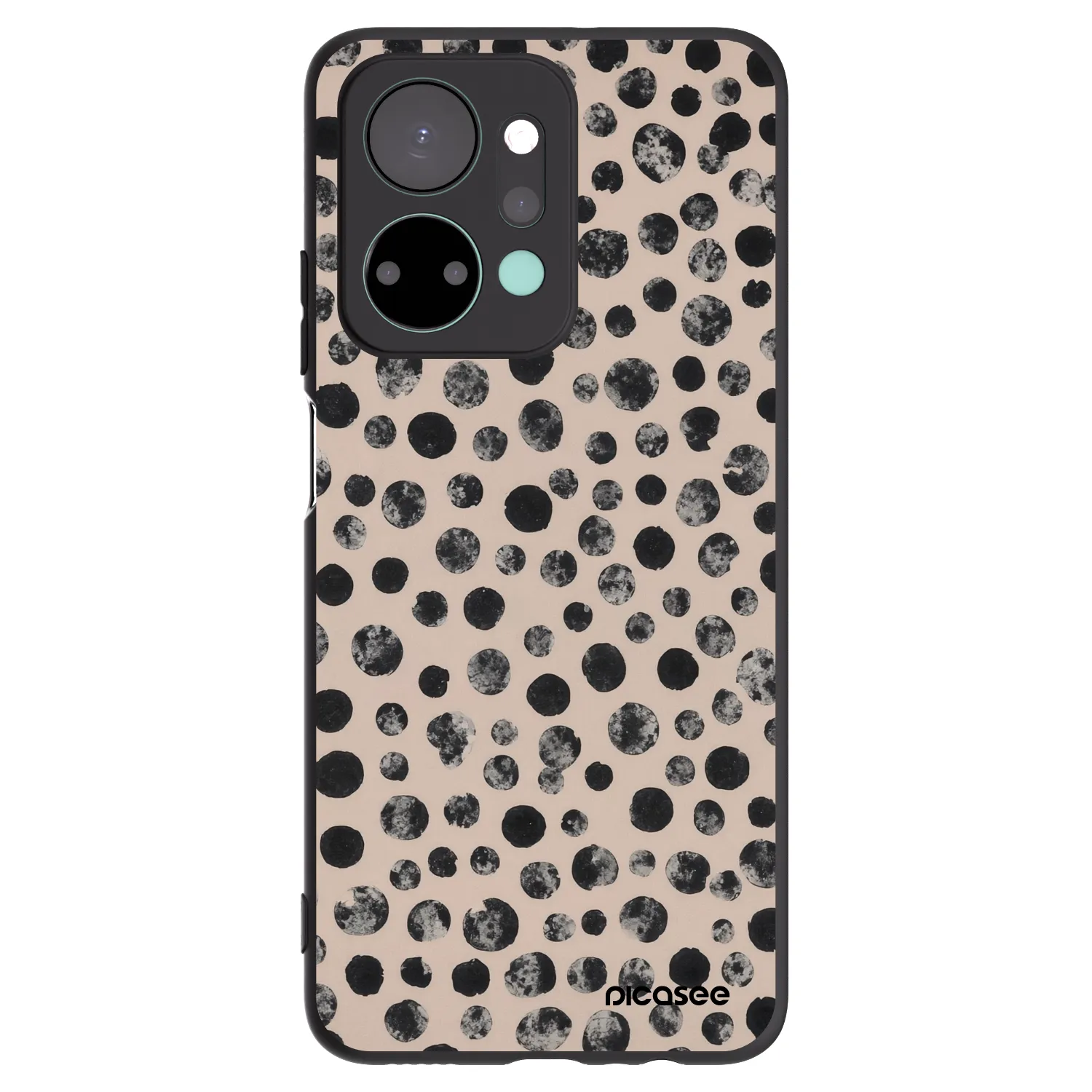 Picasee silikonový černý obal pro Honor X7a - Dots