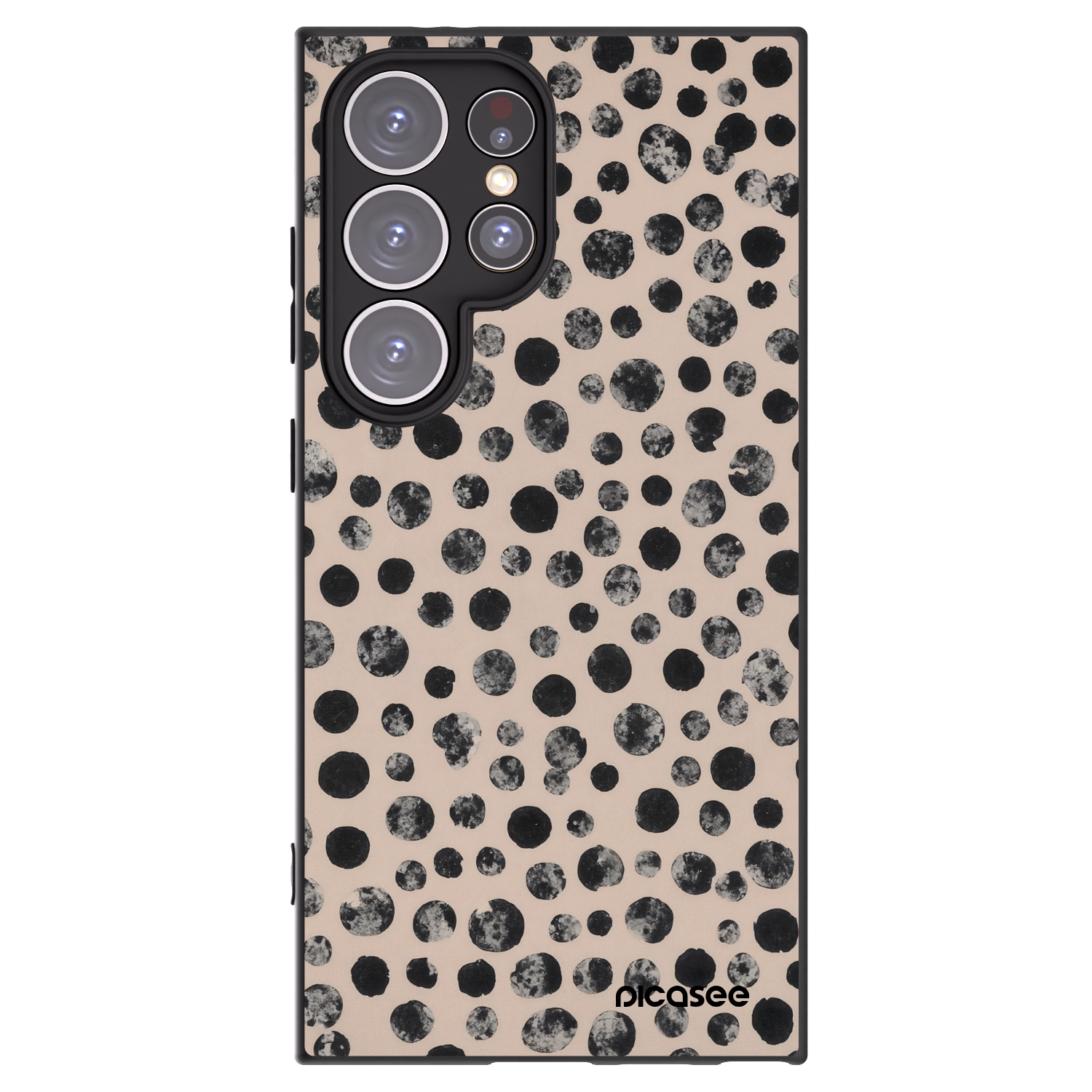 Picasee silikonový černý obal pro Samsung Galaxy S24 Ultra S928B 5G - Dots