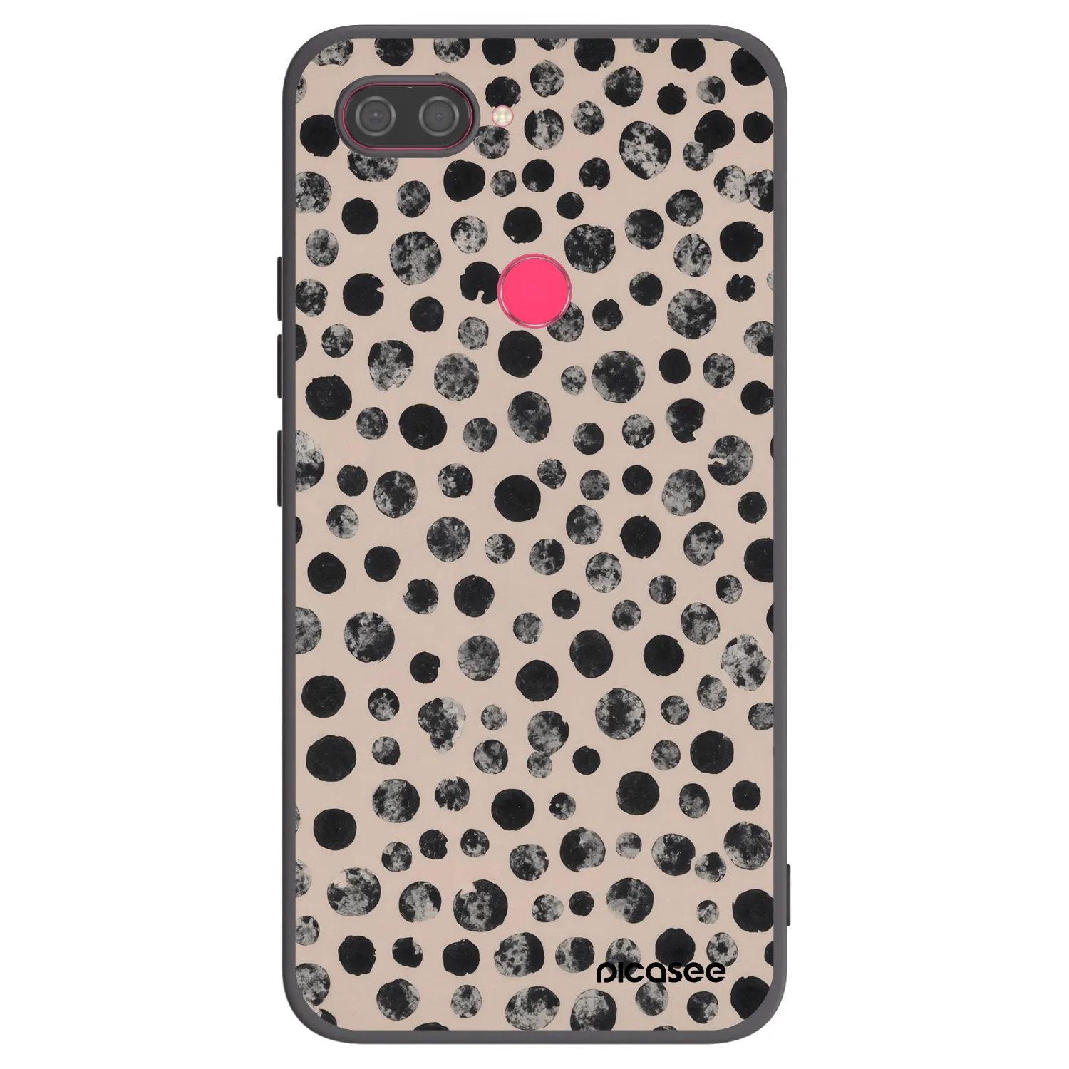 Picasee silikonový černý obal pro Xiaomi Mi 8 Lite - Dots