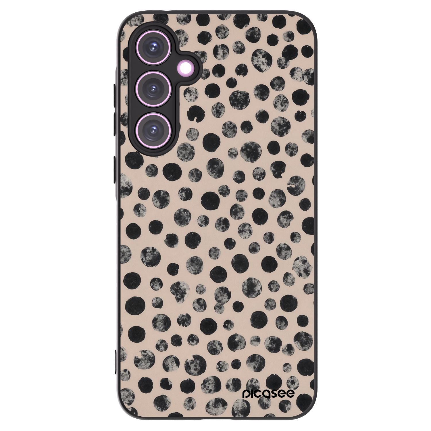Picasee silikonový černý obal pro Samsung Galaxy A35 5G A356B - Dots