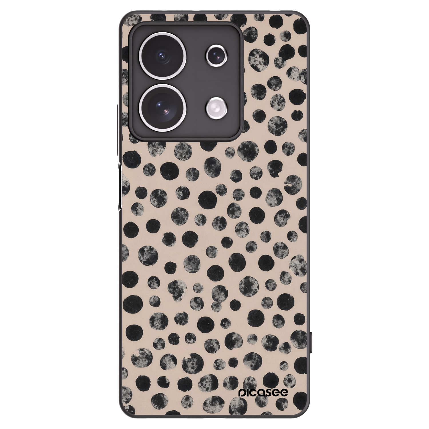 Picasee silikonový černý obal pro Xiaomi Redmi Note 13 4G - Dots