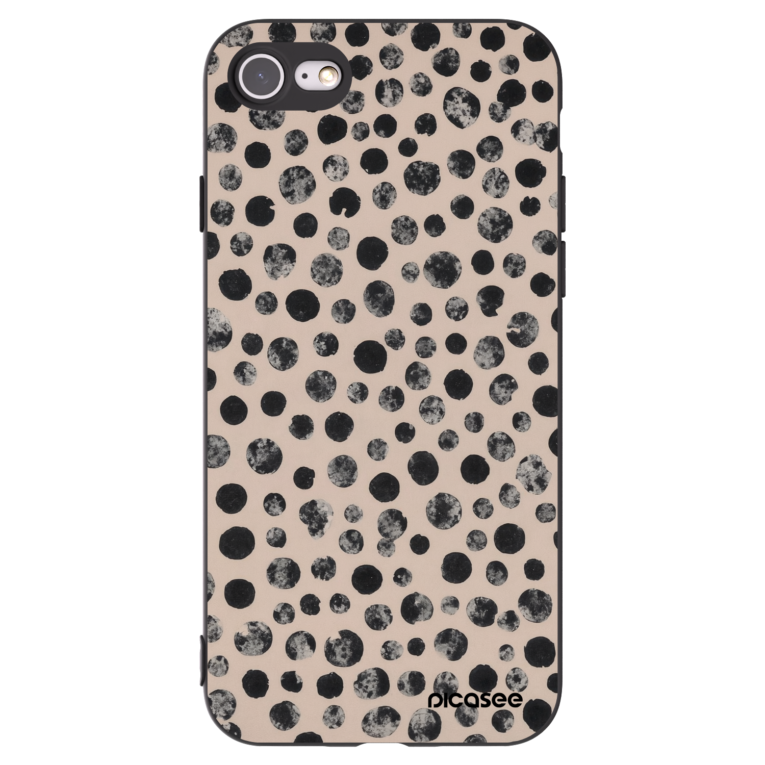 Picasee silikonový černý obal pro Apple iPhone 8 - Dots