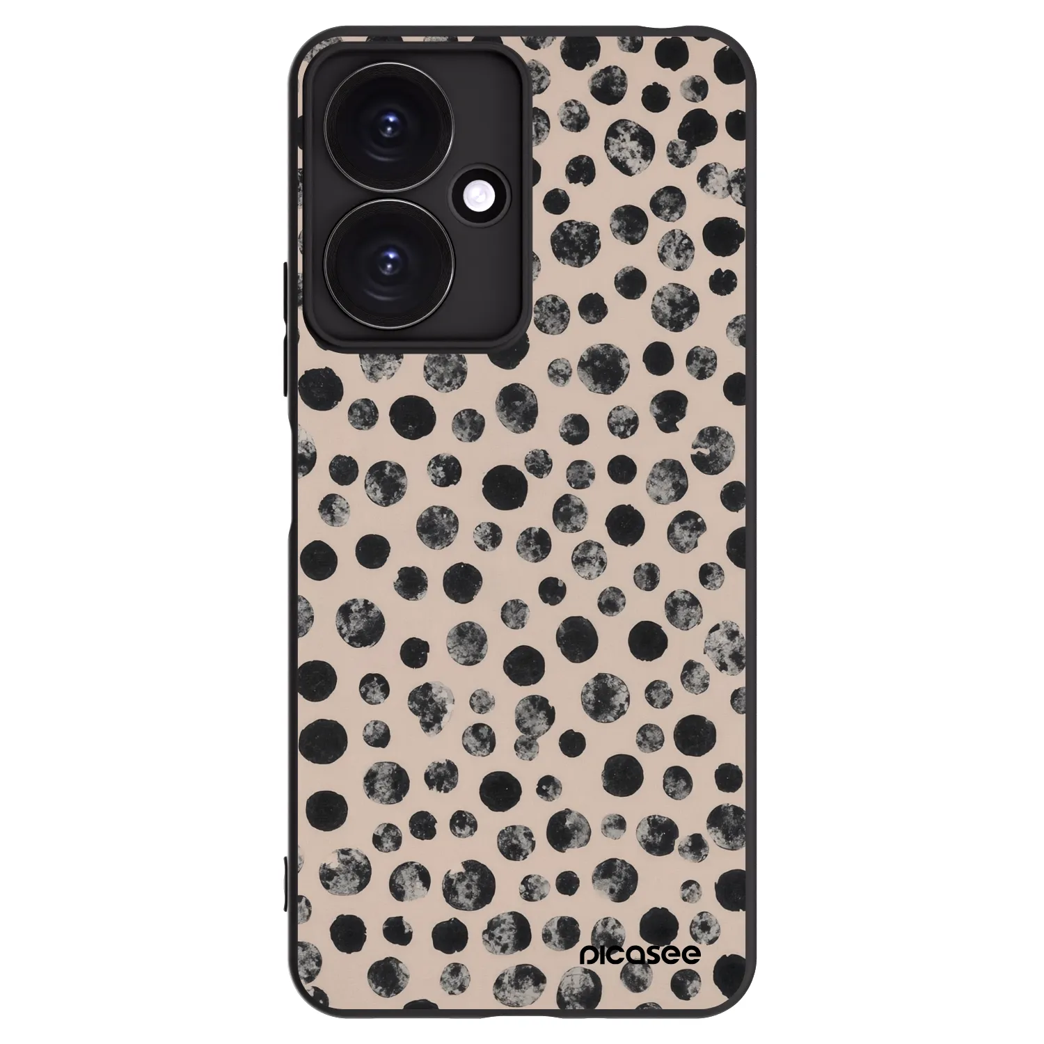 Picasee silikonový černý obal pro Xiaomi Redmi 13C 5G - Dots