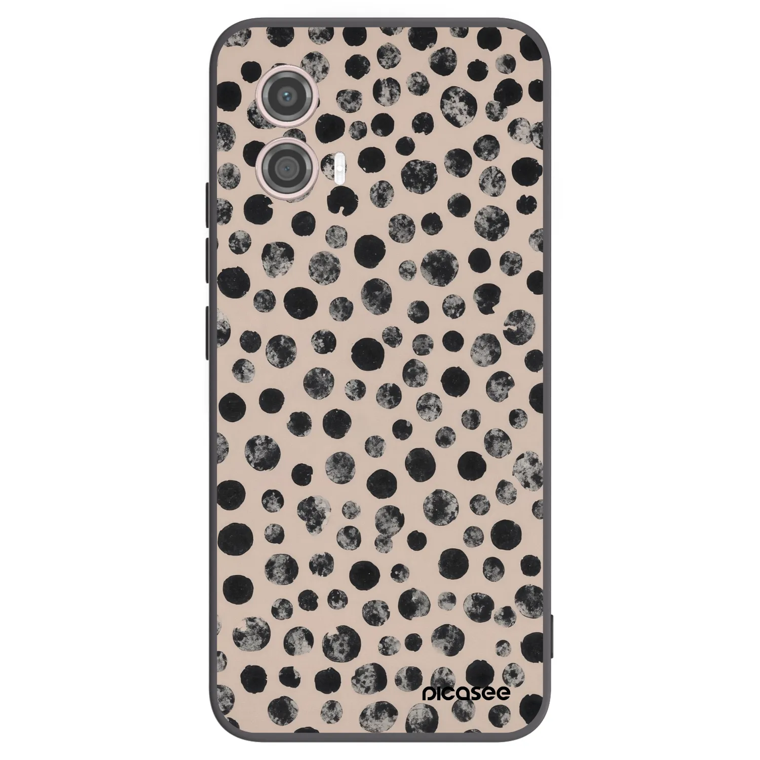 Picasee silikonový černý obal pro Motorola Moto G53 5G - Dots