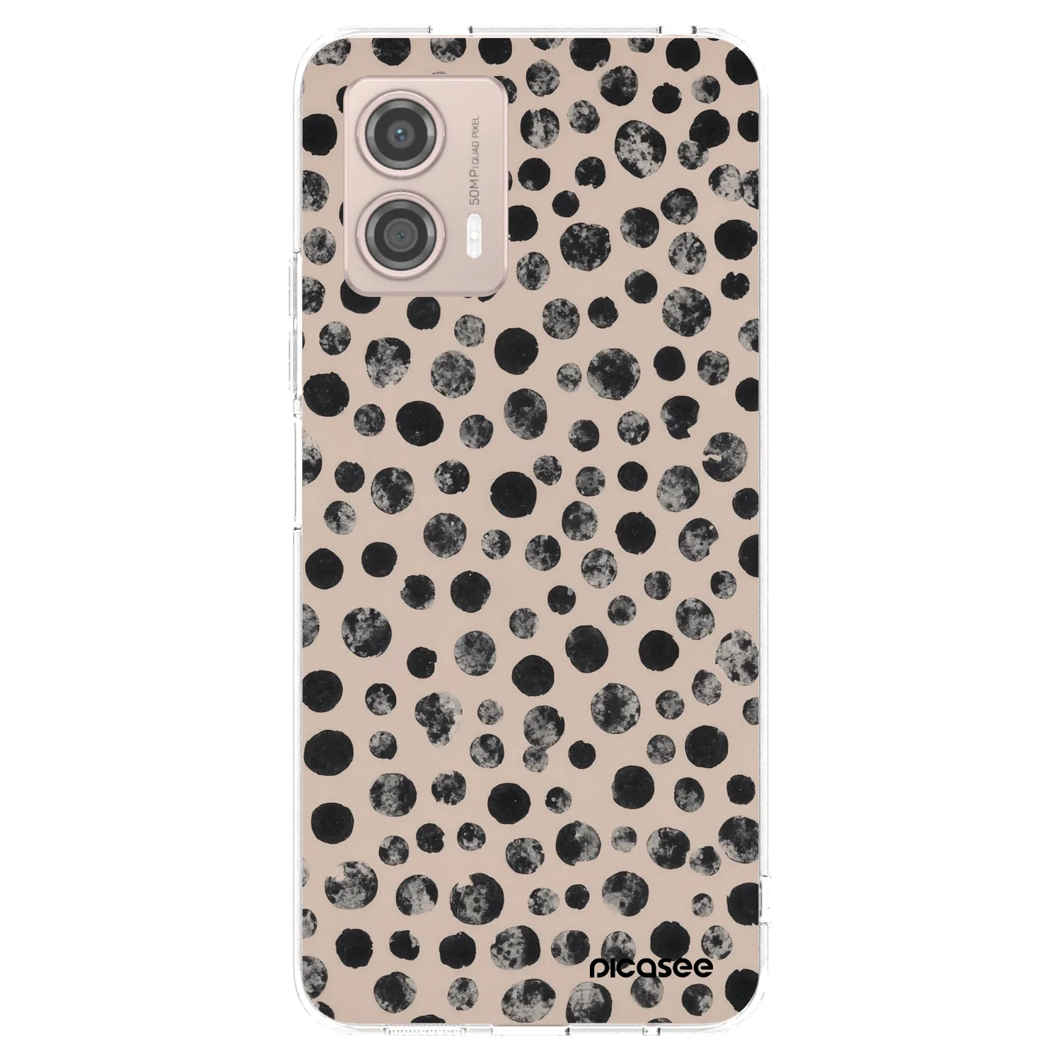 Picasee silikonový průhledný obal pro Motorola Moto G53 5G - Dots