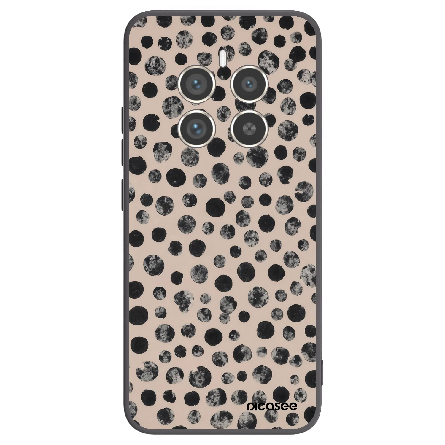 Picasee silikonový černý obal pro Realme 12 Pro 5G - Dots