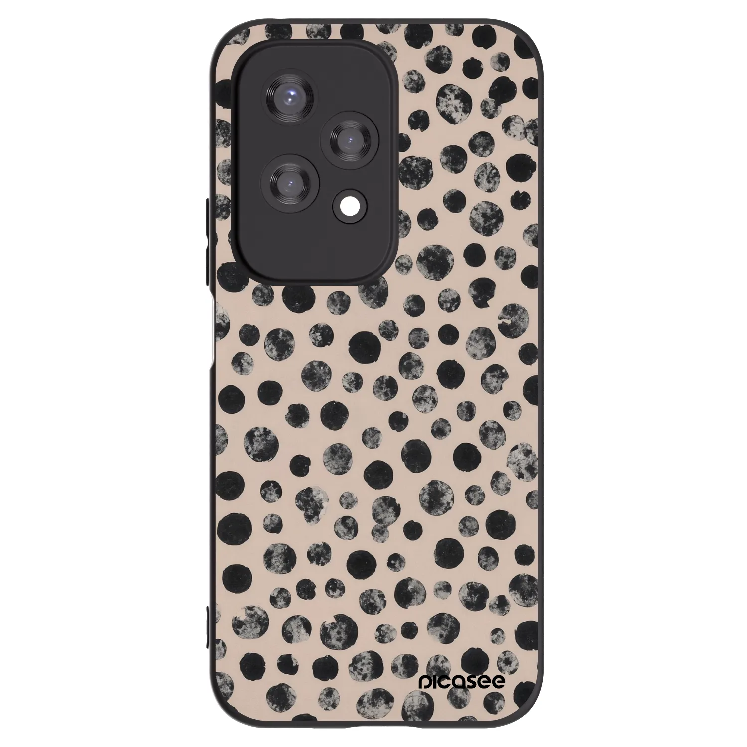 Picasee silikonový černý obal pro Honor 200 Lite - Dots