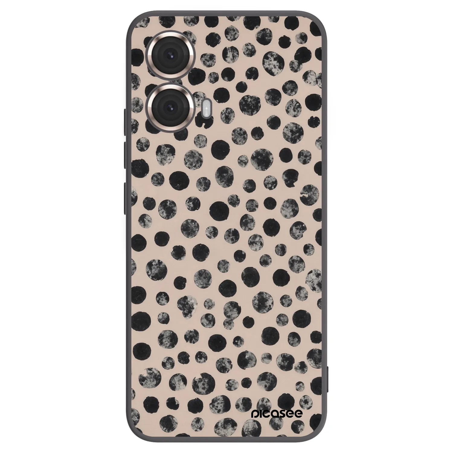 Picasee silikonový černý obal pro Motorola Moto G85 - Dots