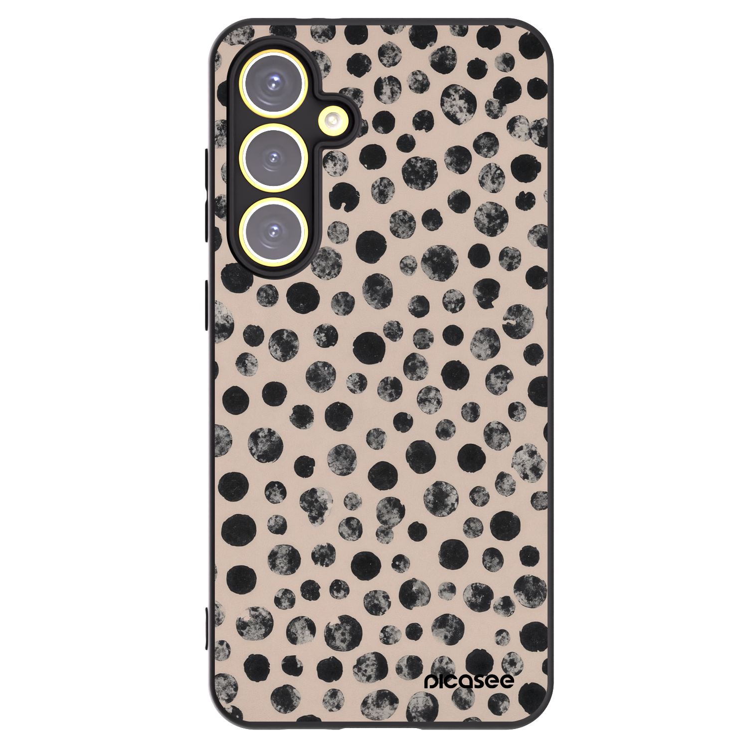 Picasee silikonový černý obal pro Samsung Galaxy S24 FE S721B - Dots