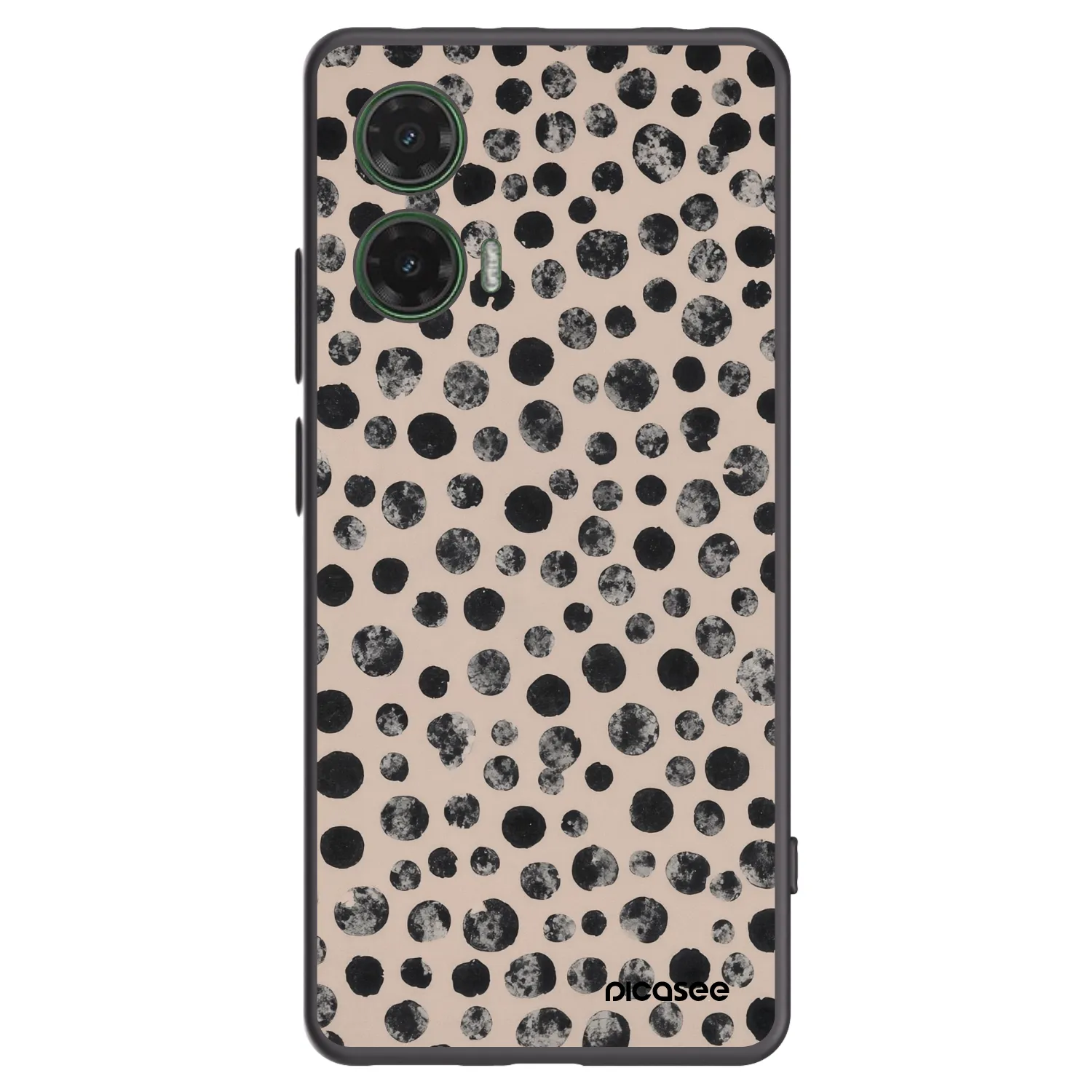 Picasee silikonový černý obal pro Motorola Moto G35 5G - Dots