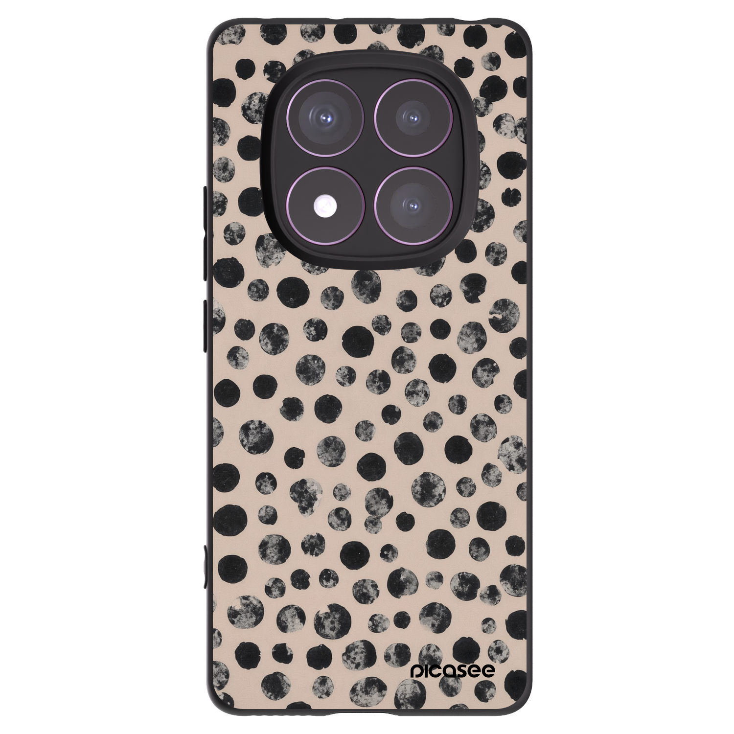 Picasee silikonový černý obal pro Xiaomi Redmi Note 14 Pro 4G - Dots