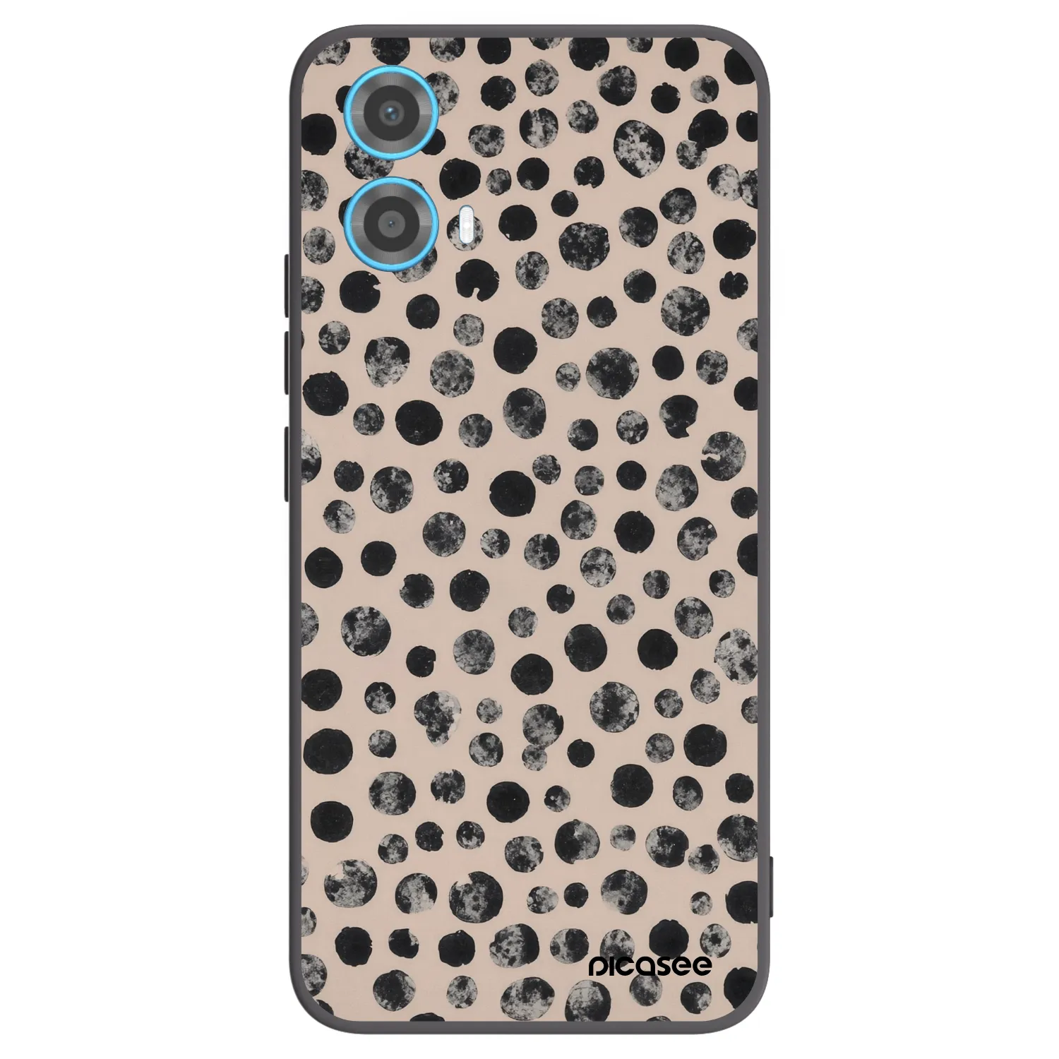 Picasee silikonový černý obal pro Motorola Moto G34 5G - Dots