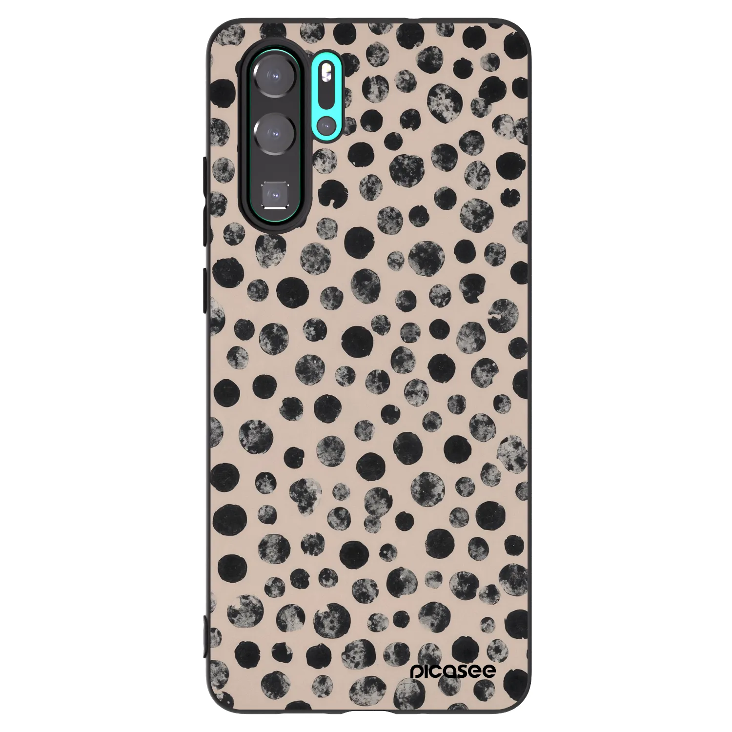 Picasee silikonový černý obal pro Huawei P30 Pro - Dots