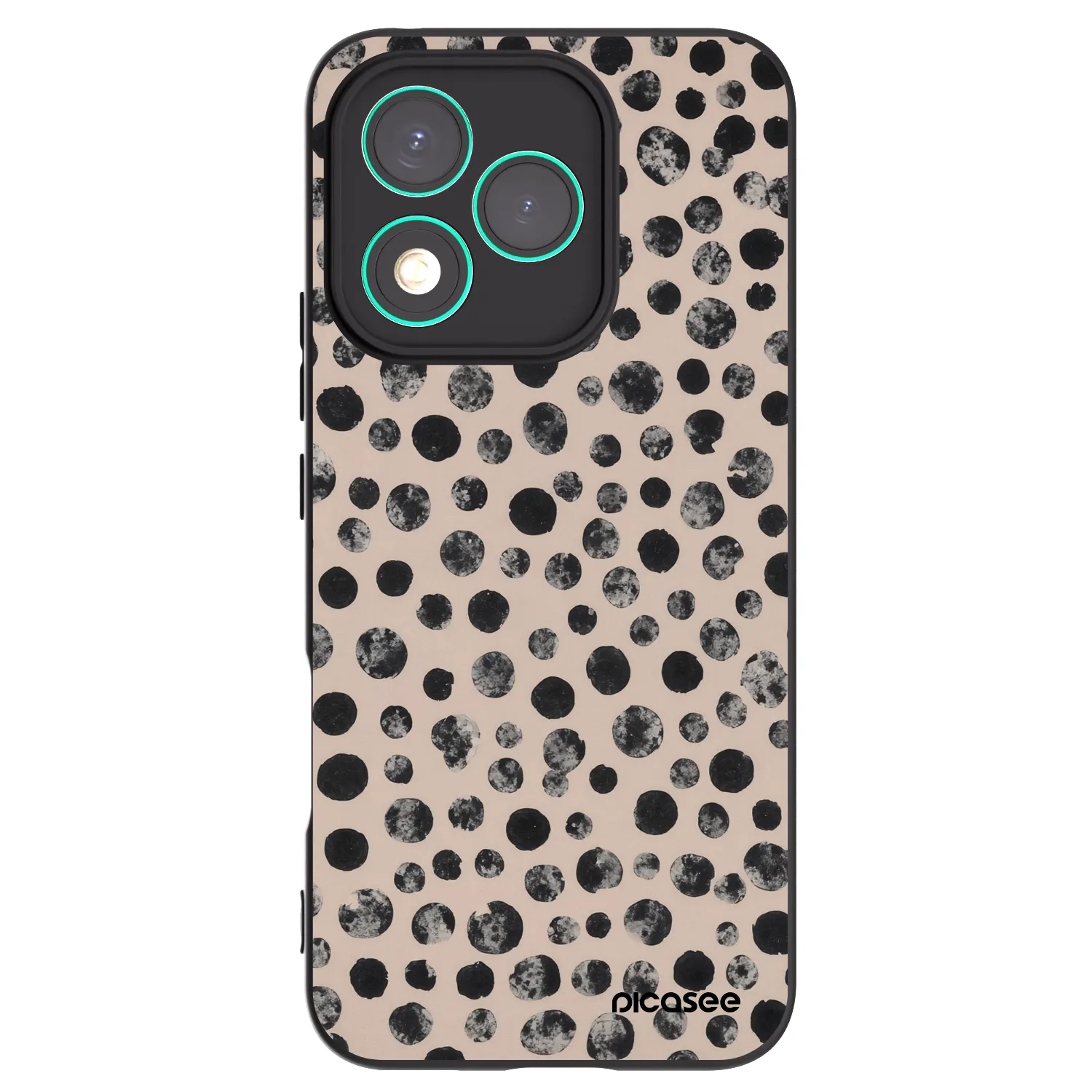 Picasee silikonový černý obal pro Honor 400 Lite 5G - Dots