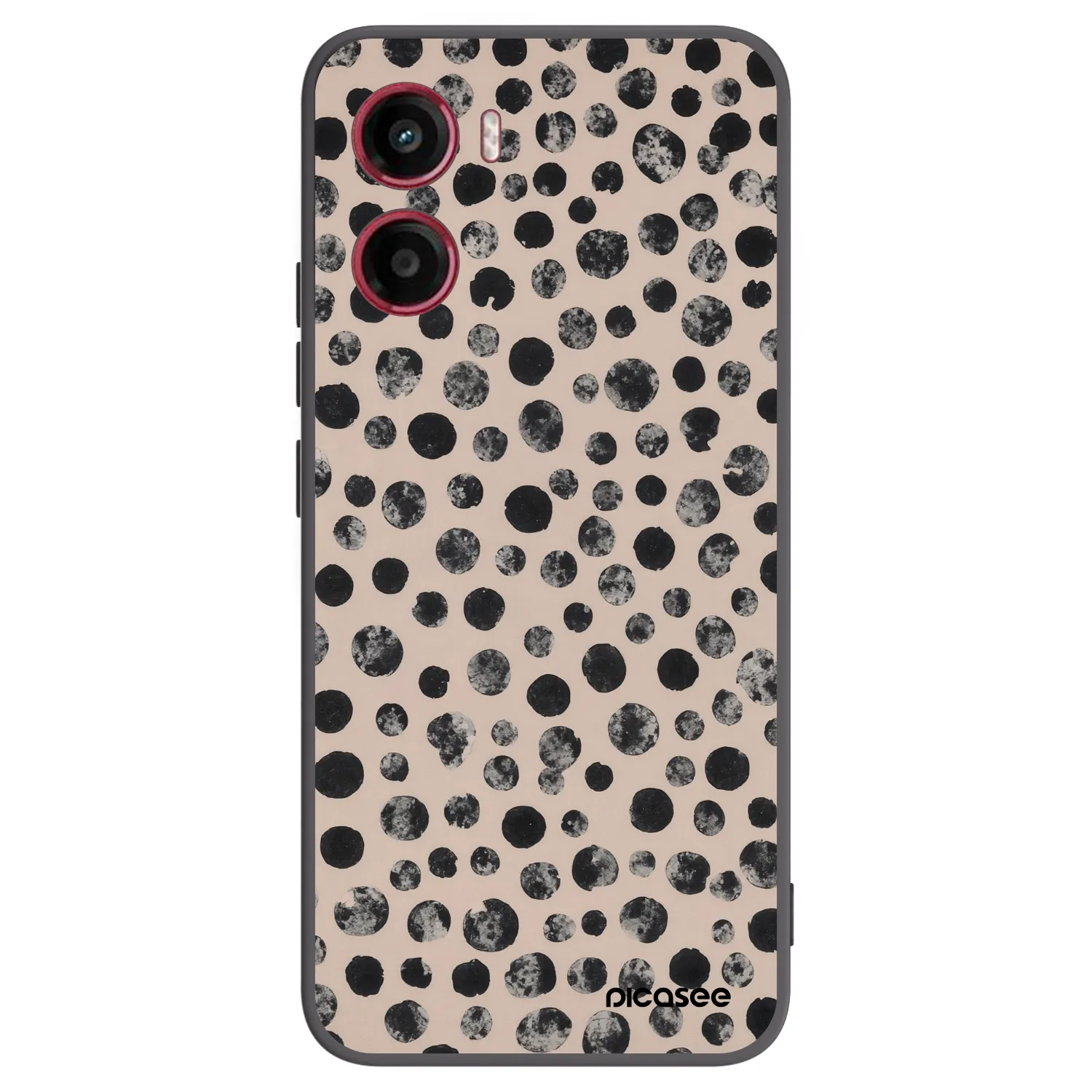 Picasee silikonový černý obal pro Motorola Moto G05 - Dots