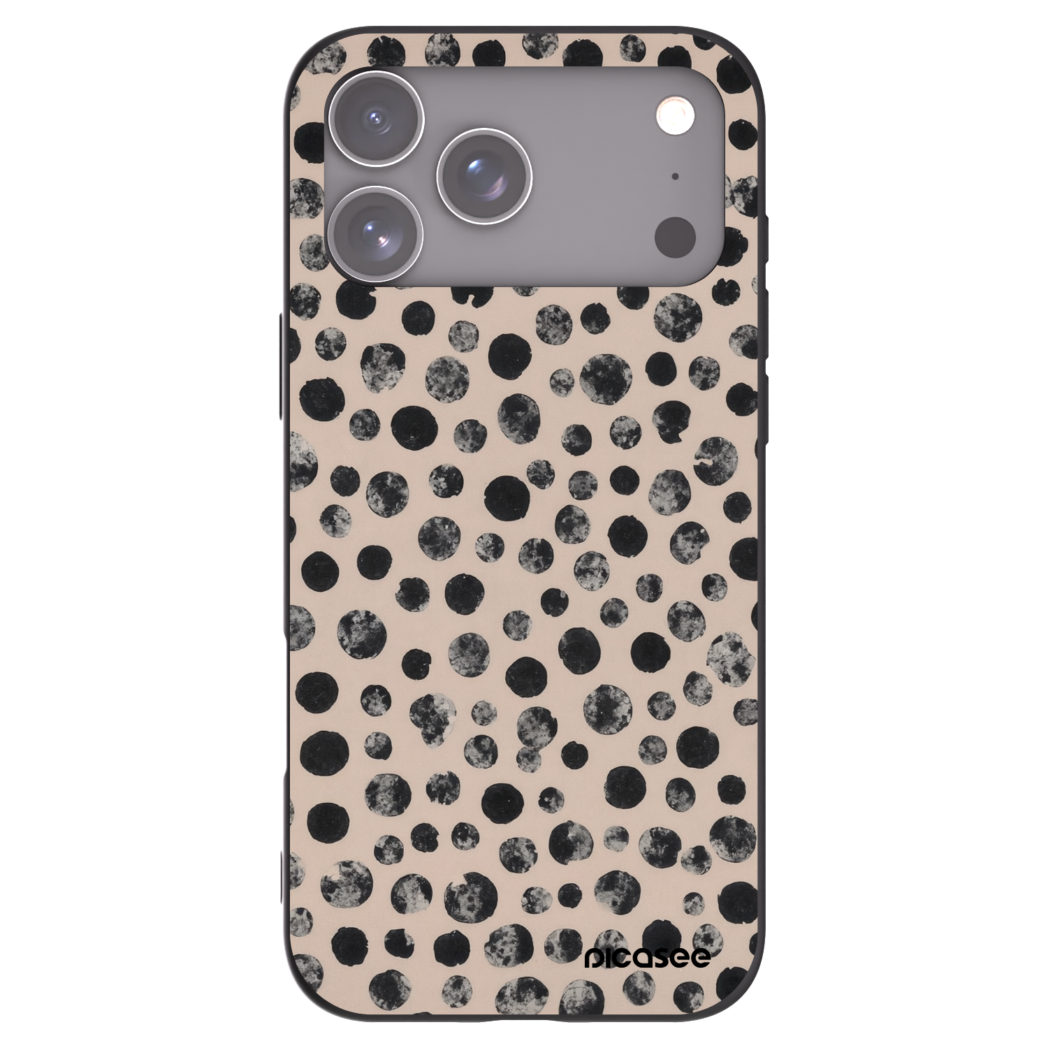 Picasee silikonový černý obal pro Apple iPhone 17 Pro Max - Dots