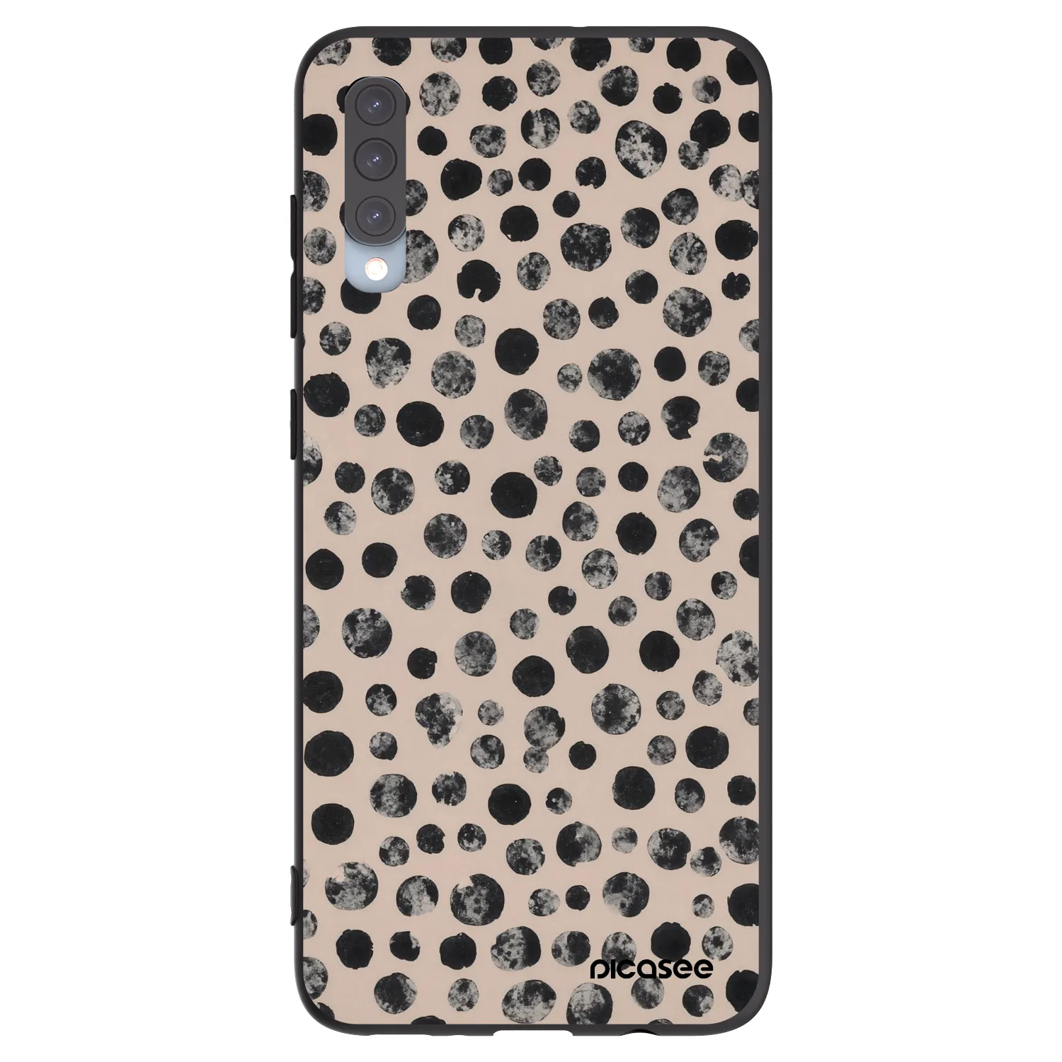 Picasee silikonový černý obal pro Samsung Galaxy A70 A705F - Dots
