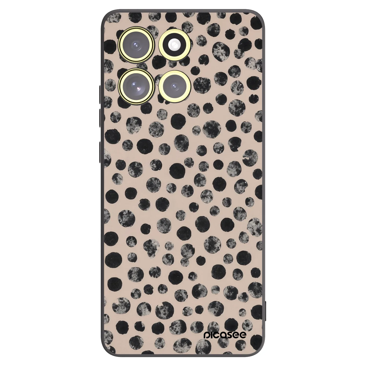 Picasee silikonový černý obal pro Motorola Moto G86 5G - Dots