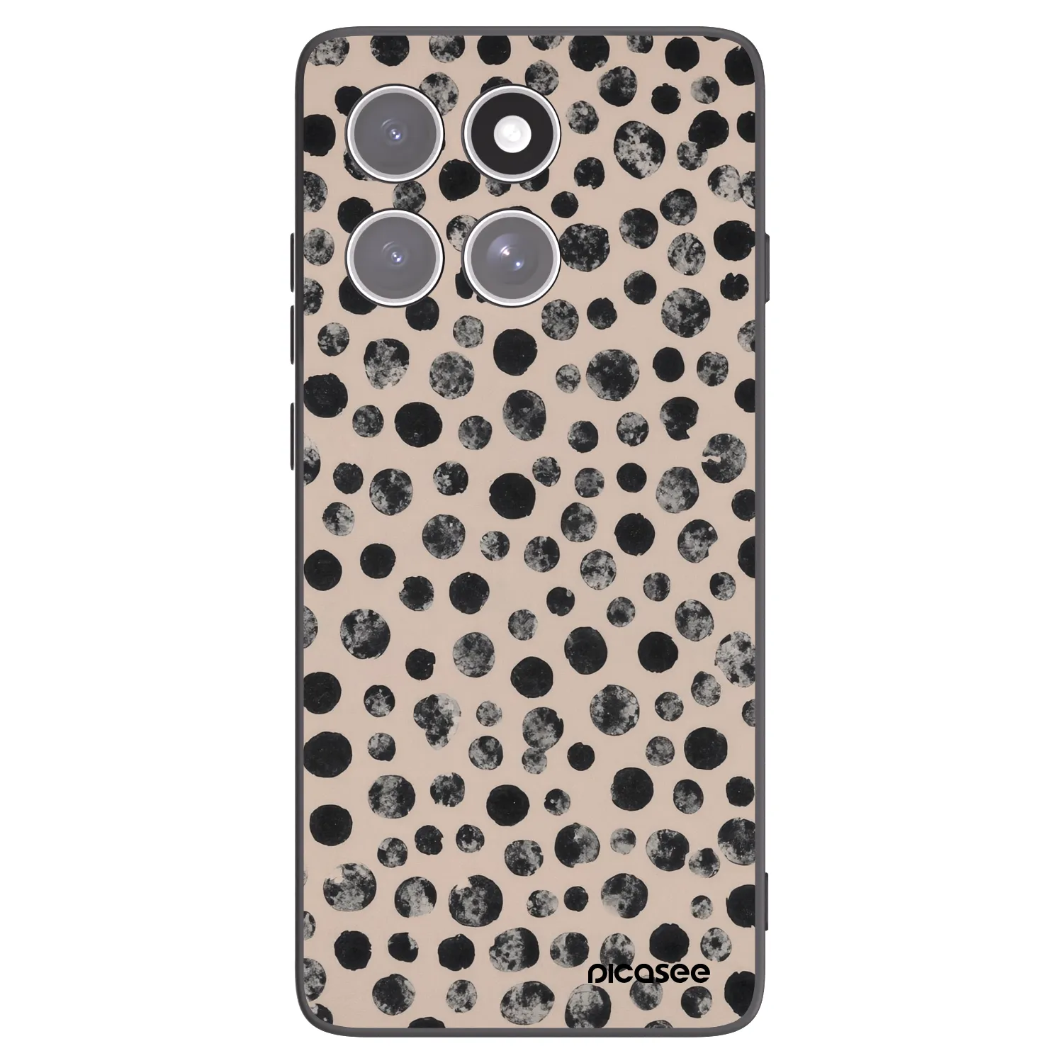 Picasee silikonový černý obal pro Motorola Edge 60 Fusion - Dots