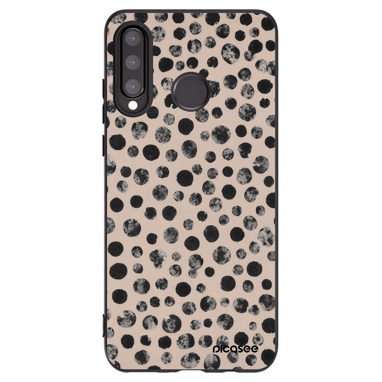 Picasee silikonový černý obal pro Huawei P30 Lite - Dots