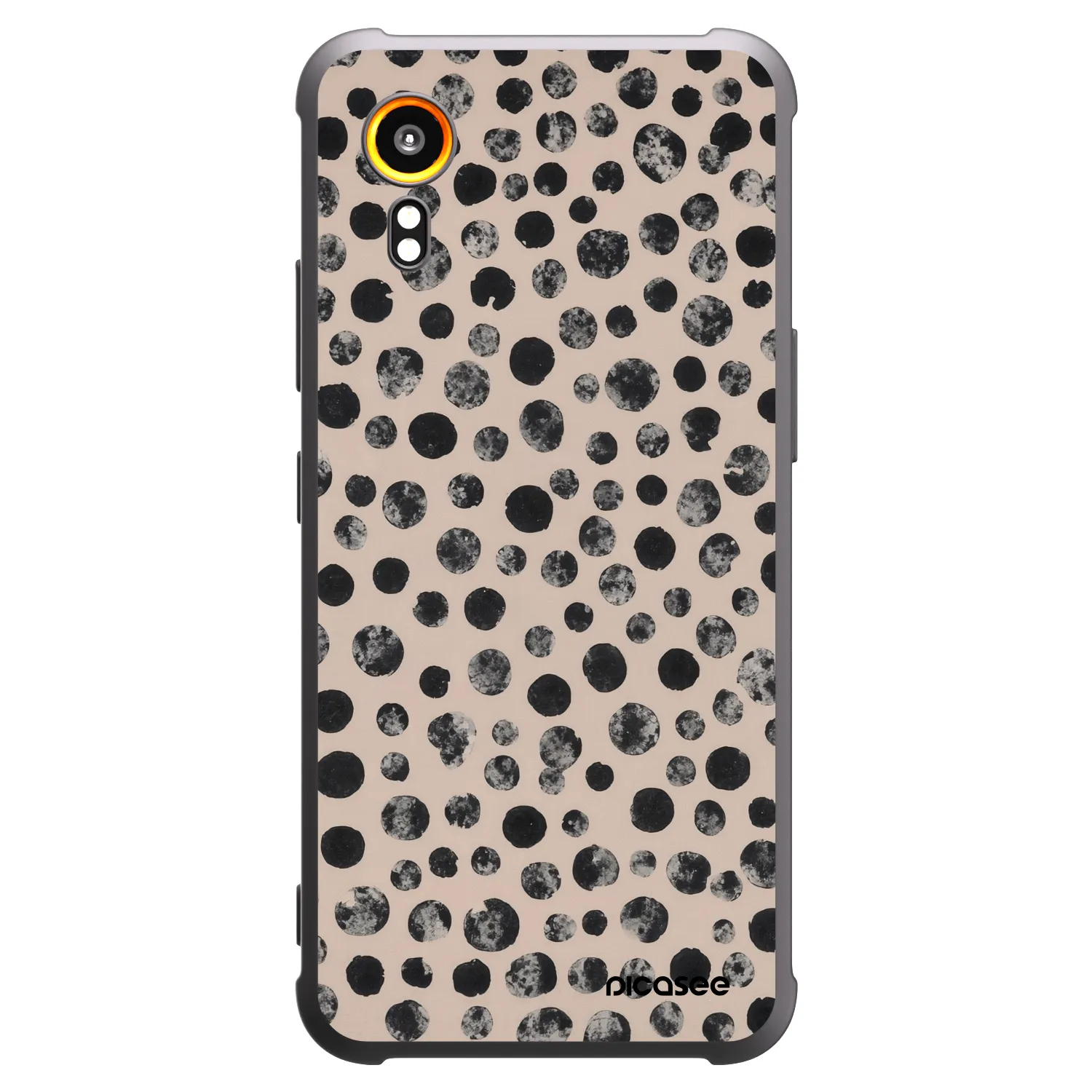 Picasee silikonový černý obal pro Samsung Galaxy Xcover 7 - Dots