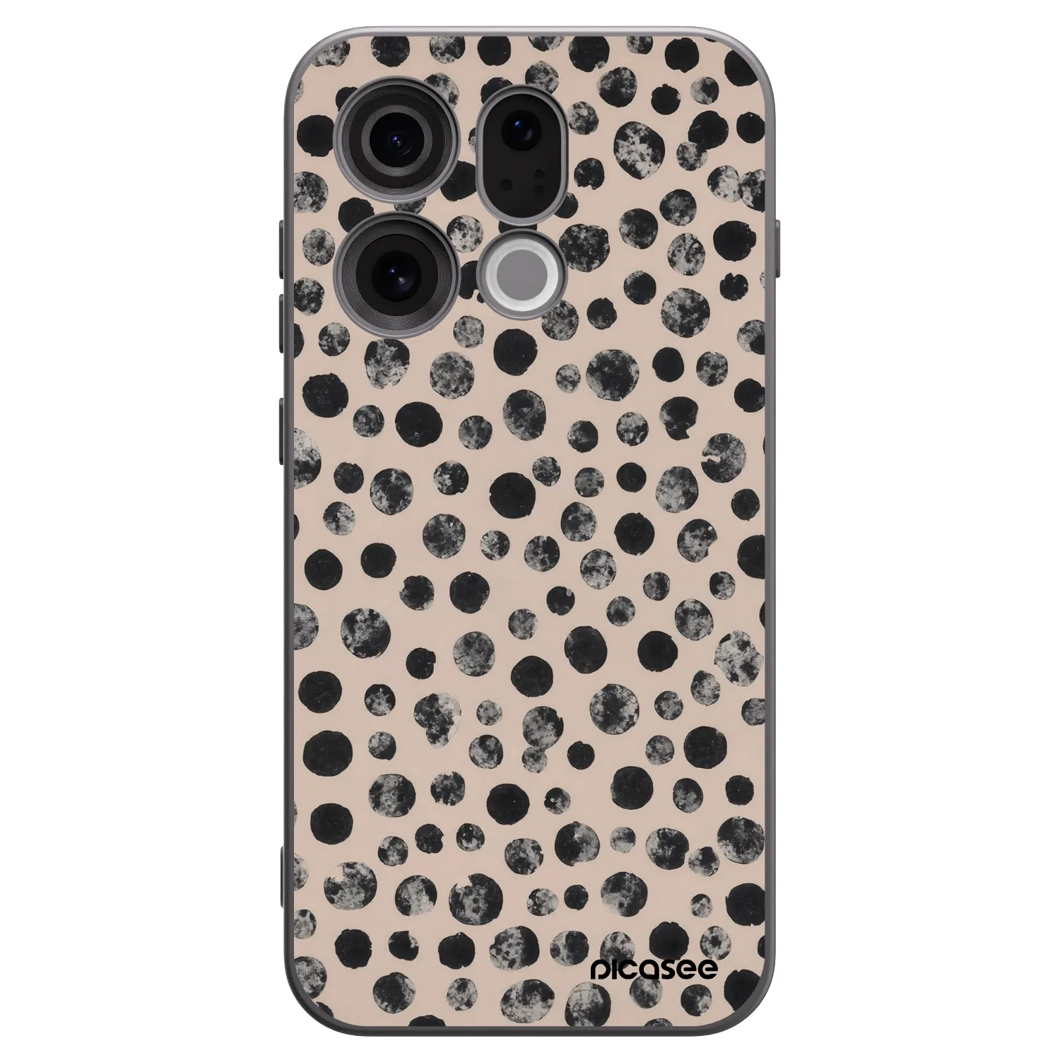 Picasee silikonový černý obal pro OPPO Find X9 - Dots