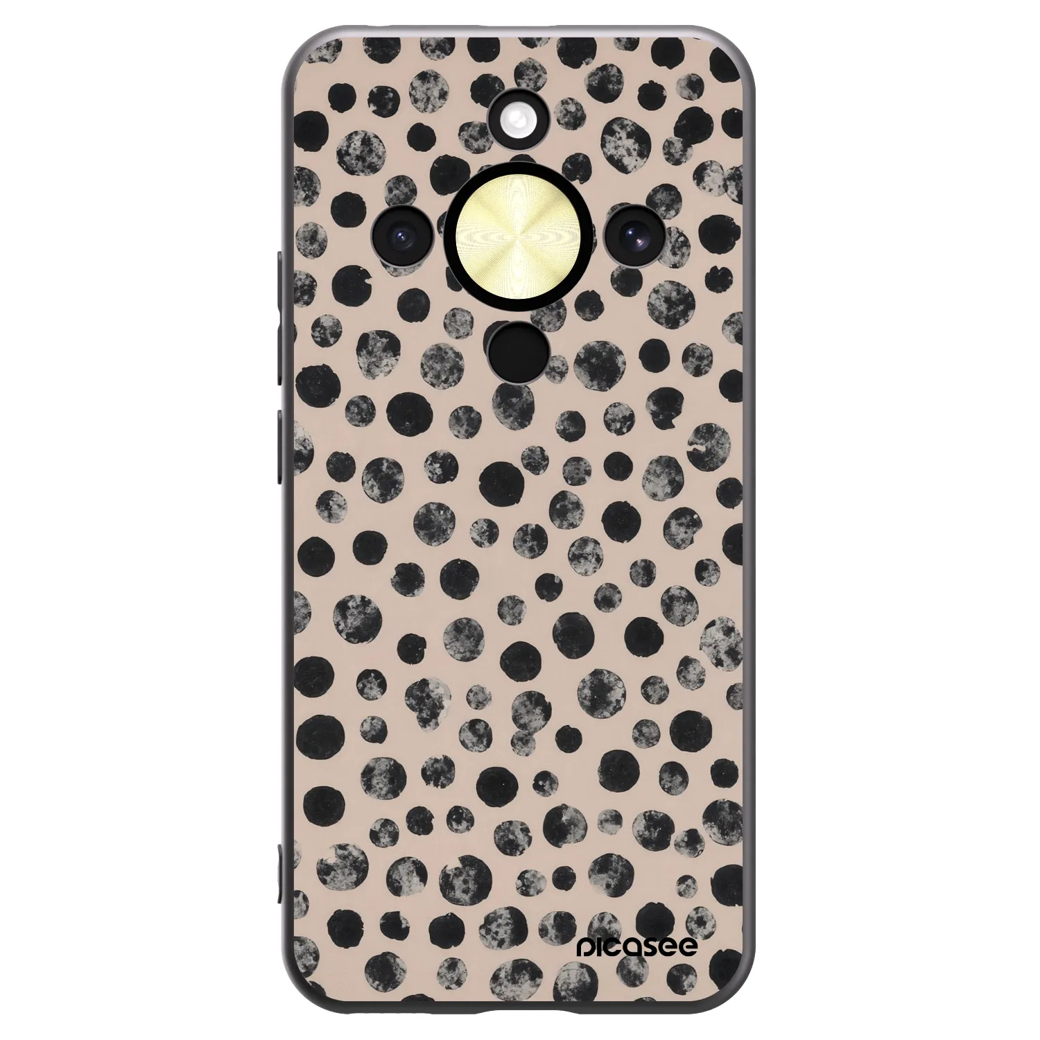 Picasee silikonový černý obal pro Honor Magic8 Lite 5G - Dots