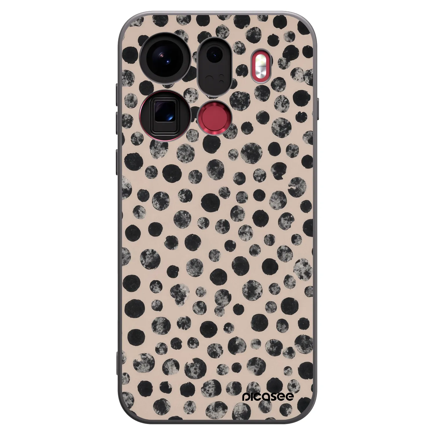 Picasee silikonový černý obal pro OPPO Find X9 Pro - Dots